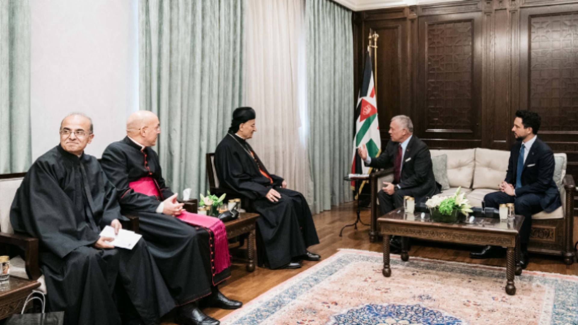 جلالة الملك عبد الله الثاني يستقبل البطريرك الماروني الكاردينال مار بشارة بطرس الراعي