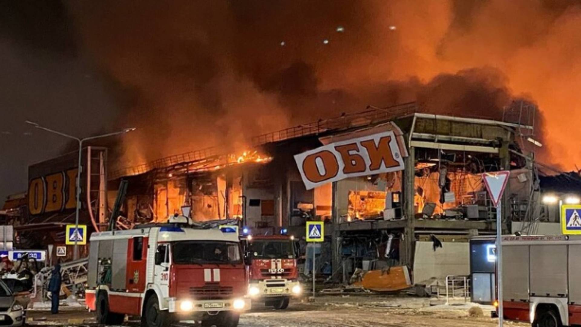 صورة من مكان الحريق