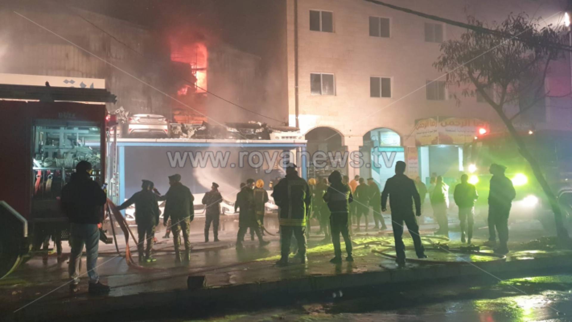 من موقع الحريق