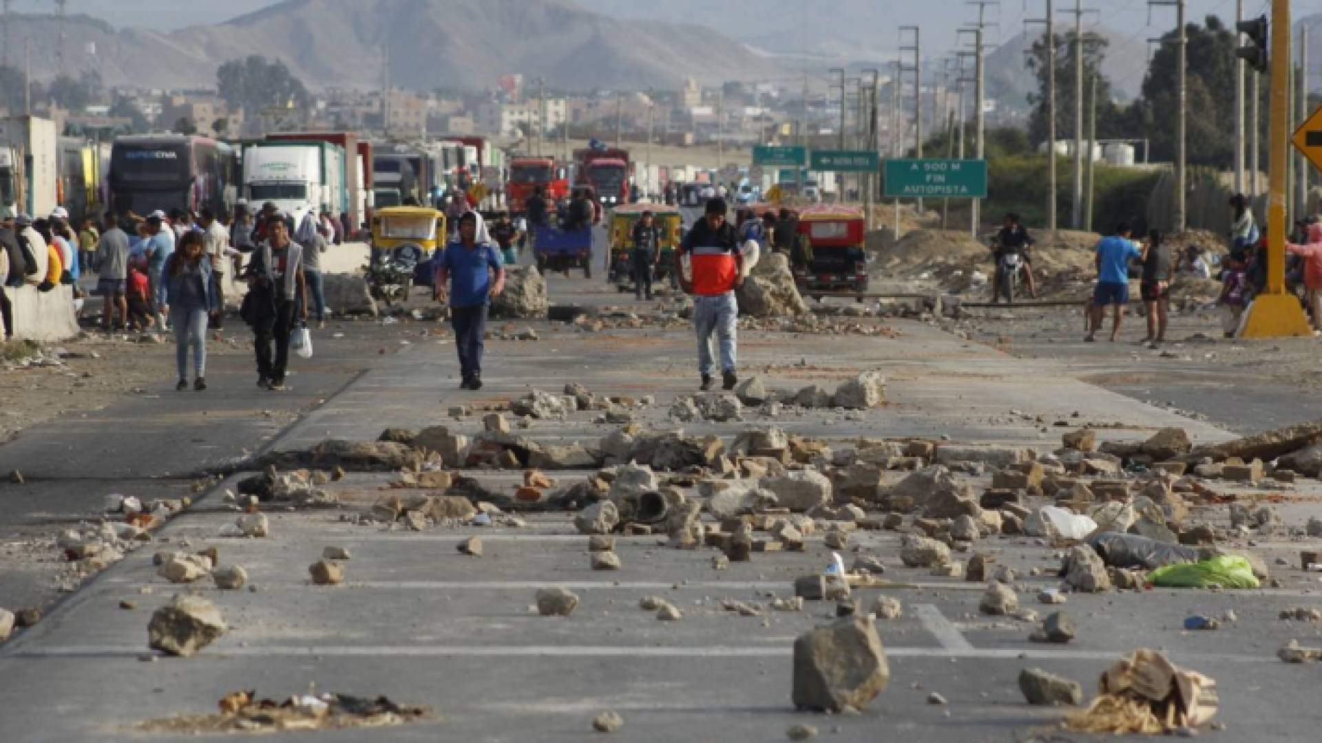 جانب من الاضطرابات التي تشهدها البيرو