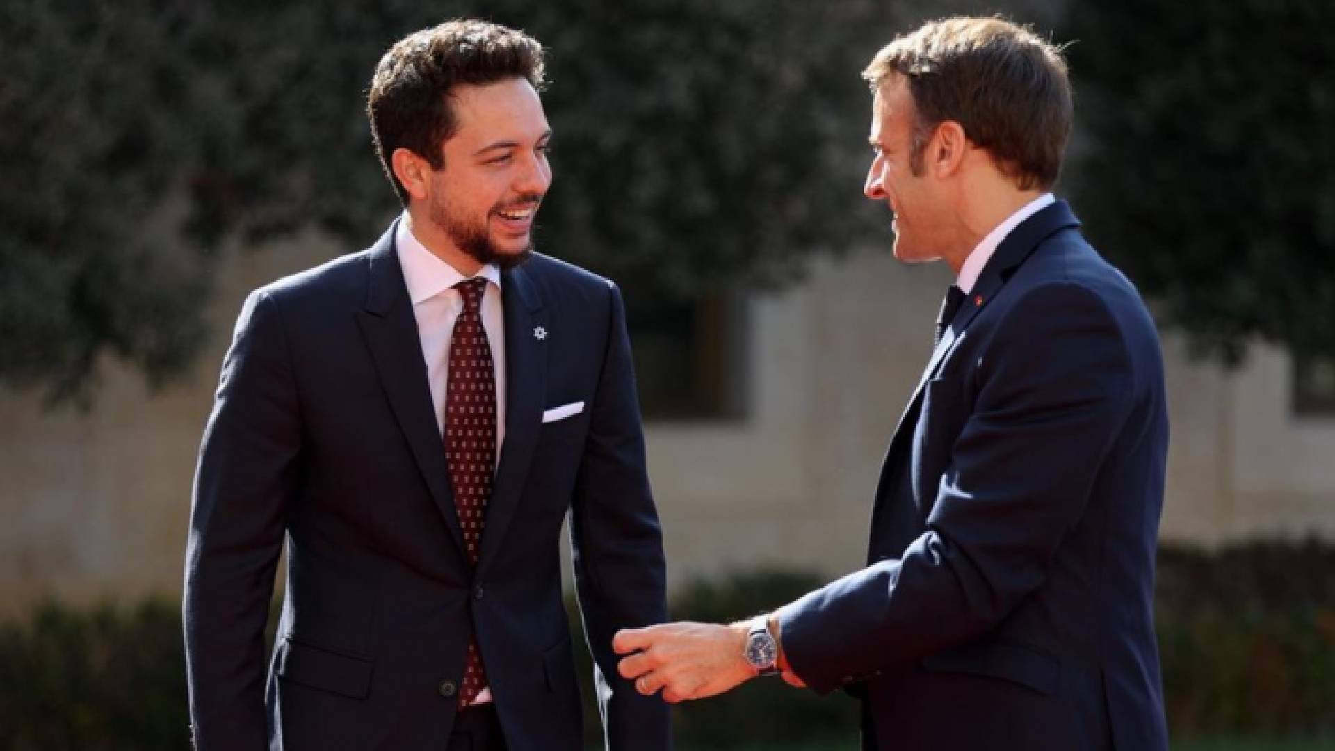 ولي العهد والرئيس الفرنسي