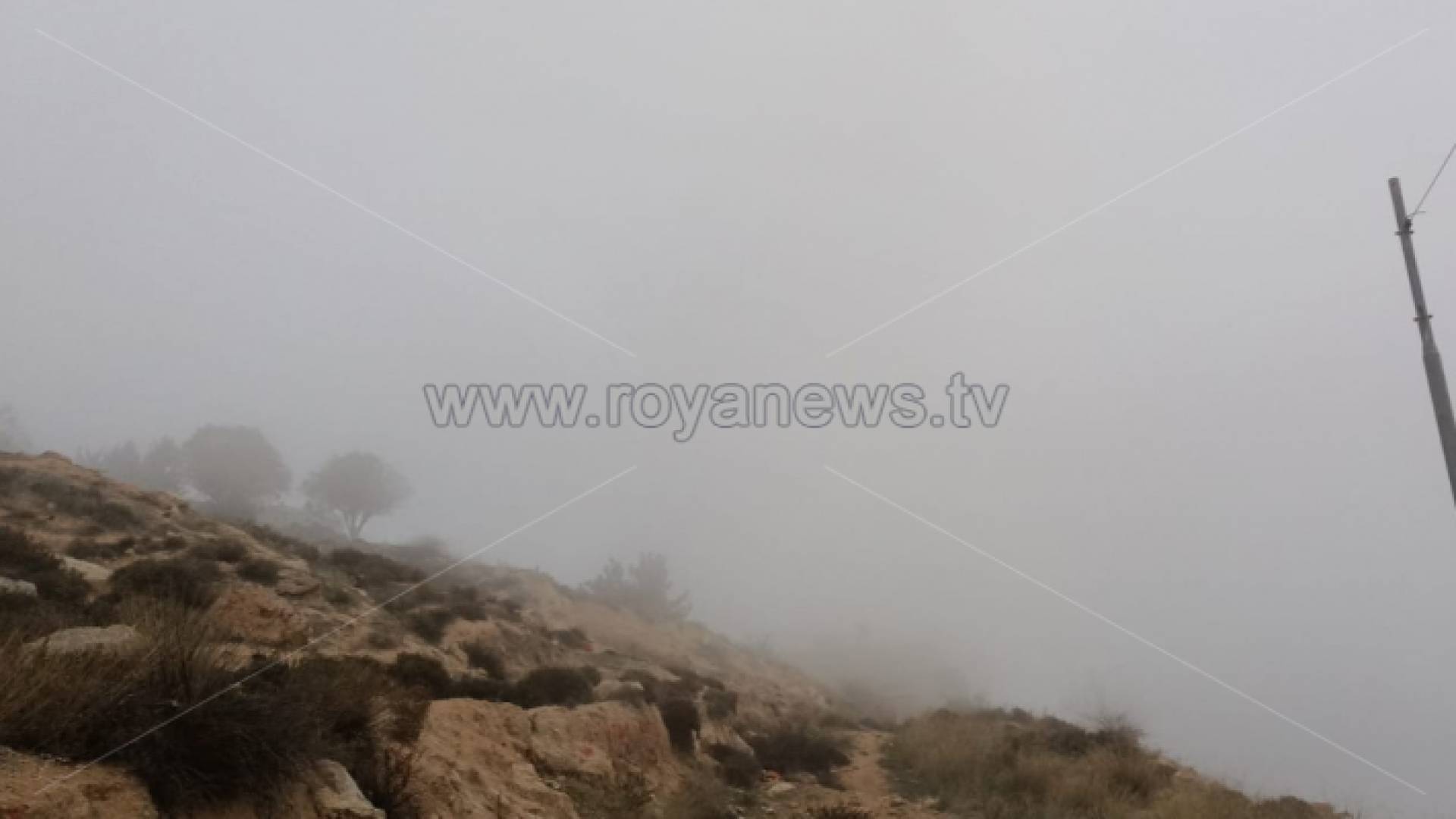 جانب من الأجواء الضبابية التي تشهدها مناطق واسعة من العاصمة عمان