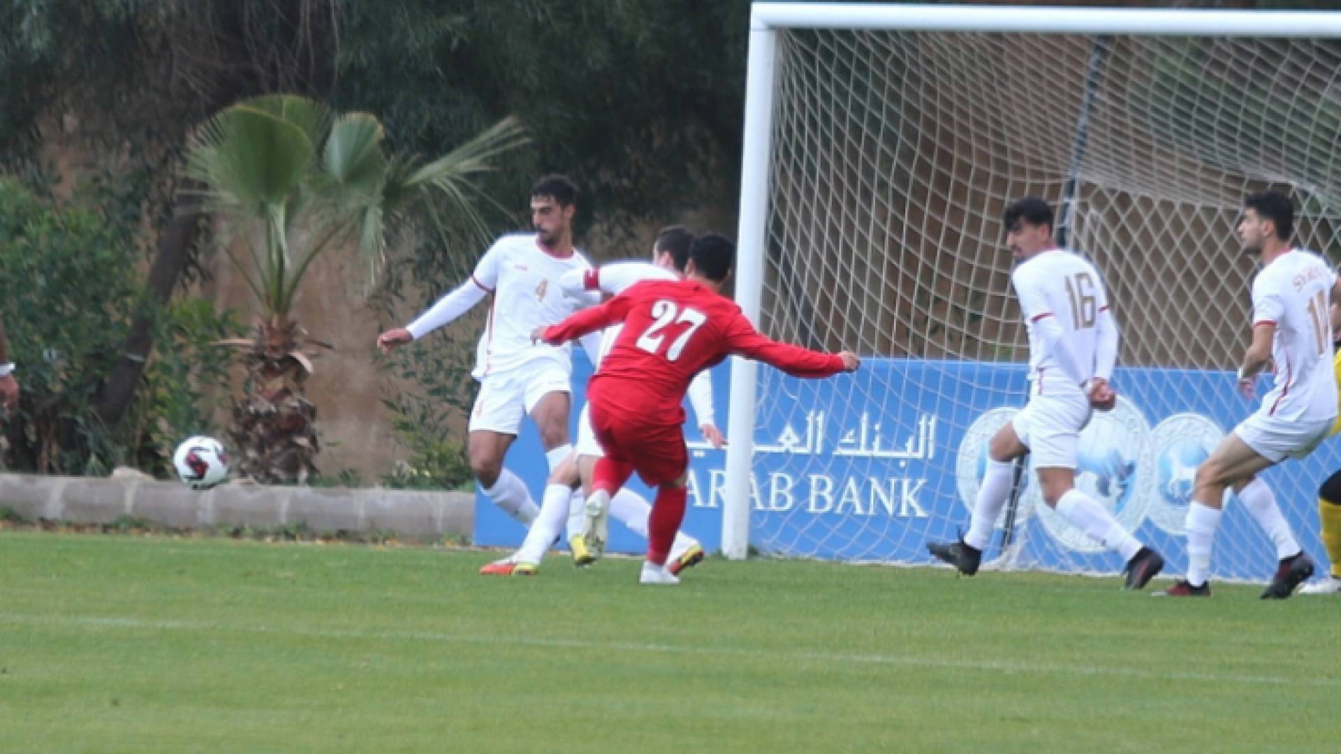 صورة من المباراة الودية بين منتخب الأردن للشباب ونظيره السوري