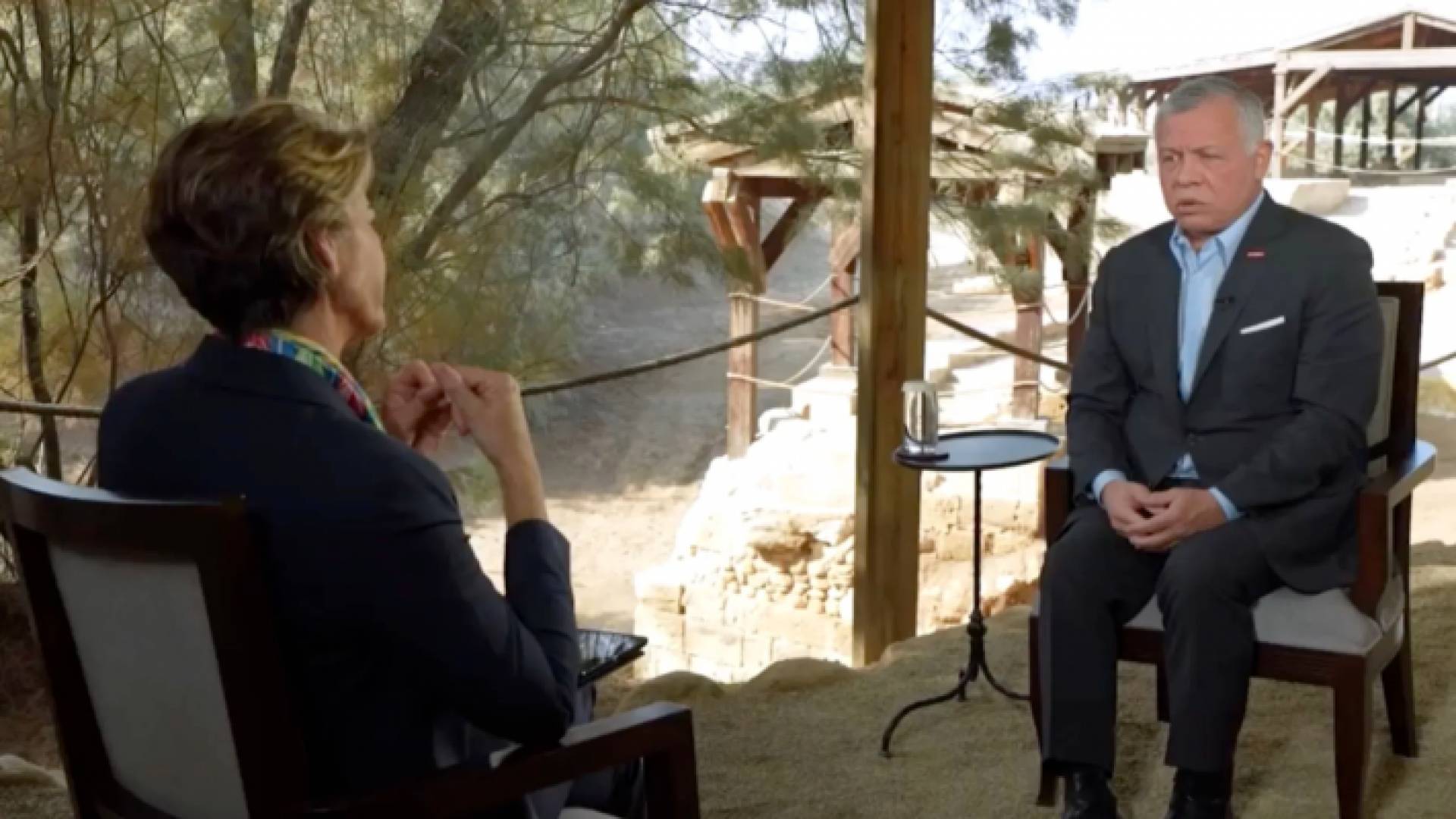 الملك عبدالله الثاني خلال مقابلة مع قناة cnn