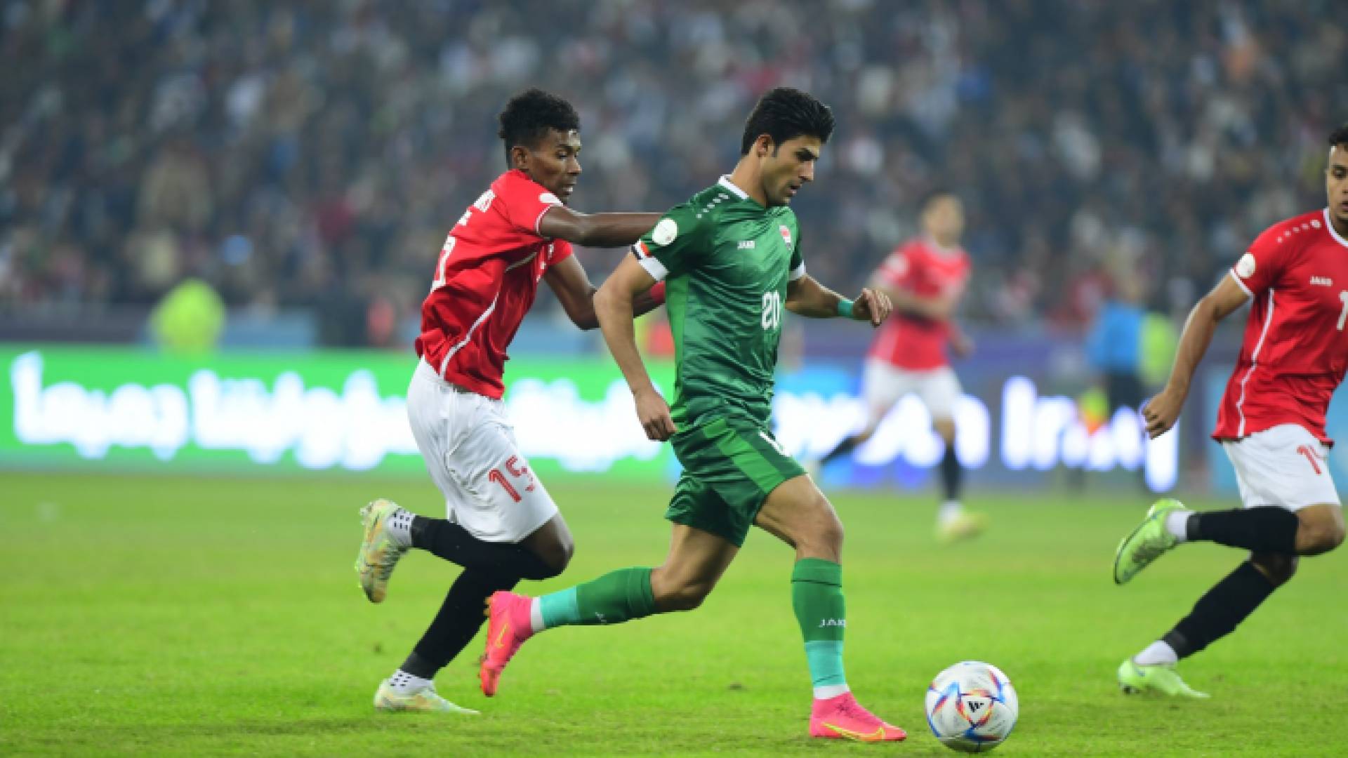 من مواجهة العراق واليمن في البطولة