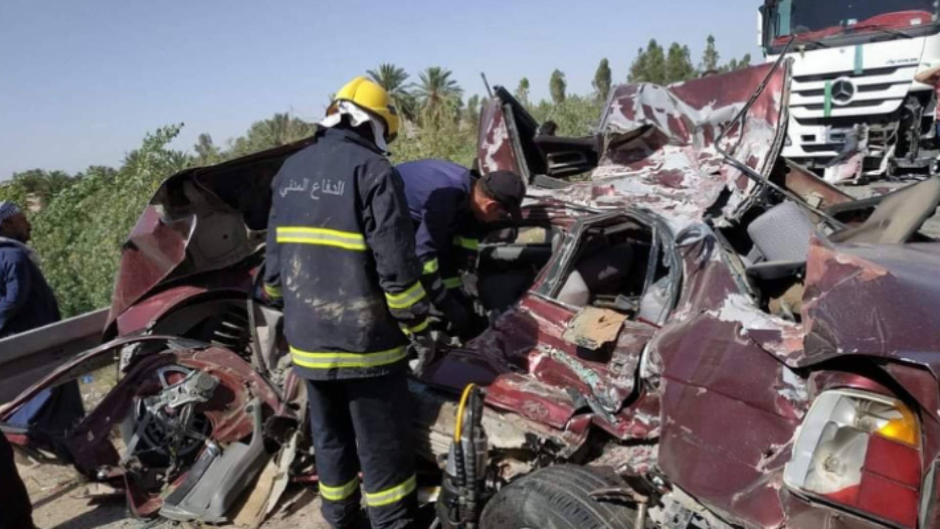صورة أرشيفية لحادث سير في العراق