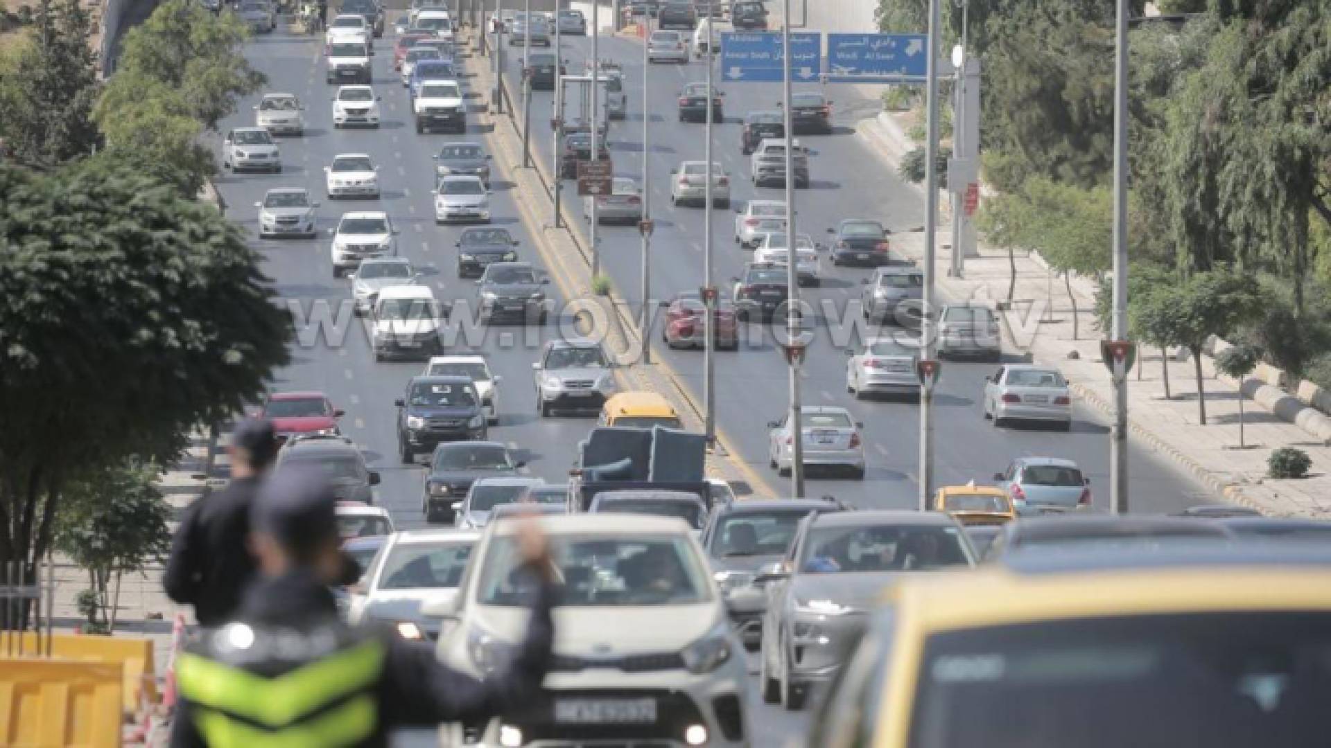 ازدحام مركبات في العاصمة عمان