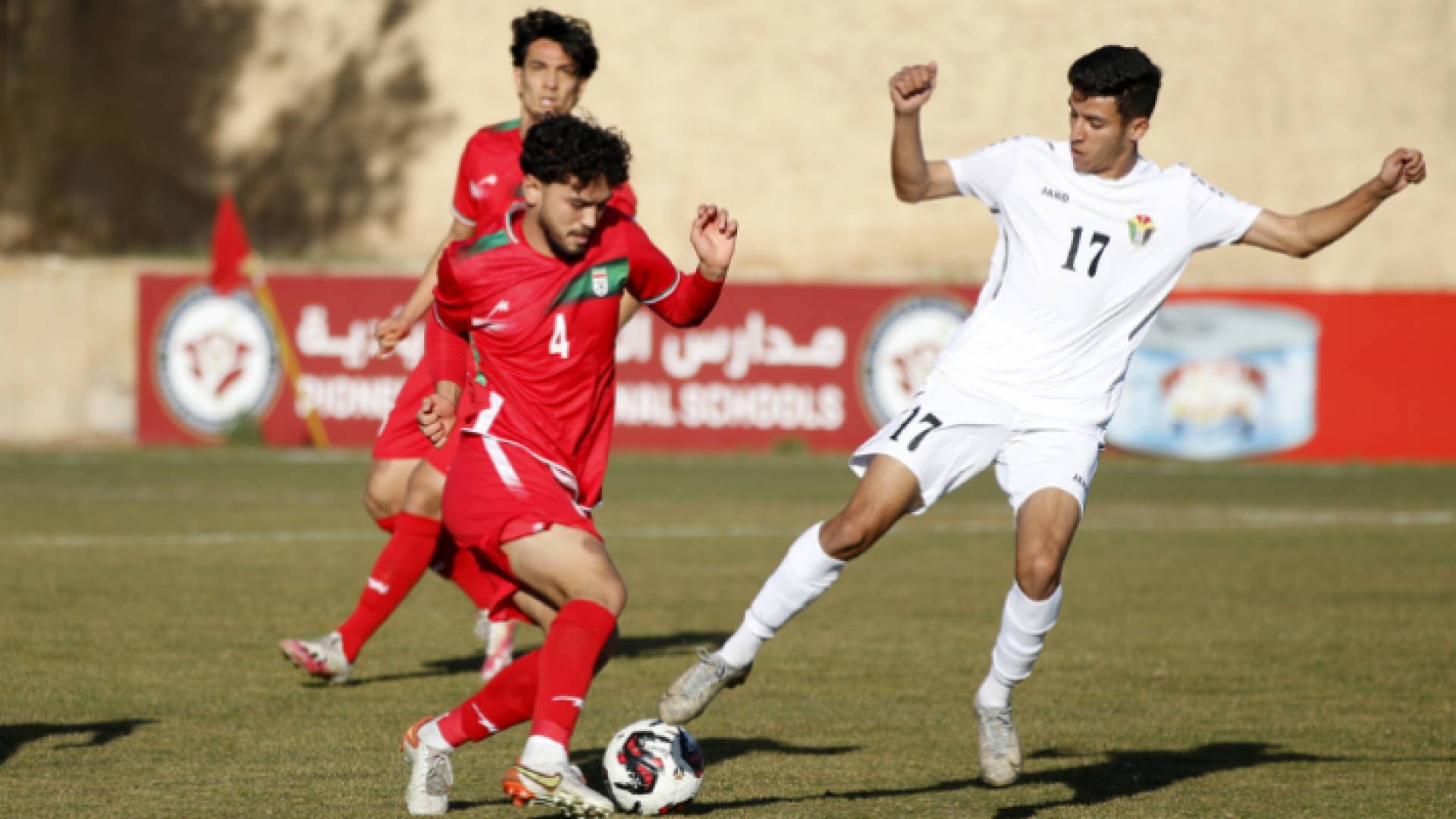 صورة من المباراة الودية بين المنتخبين الأردني والإيراني للشباب