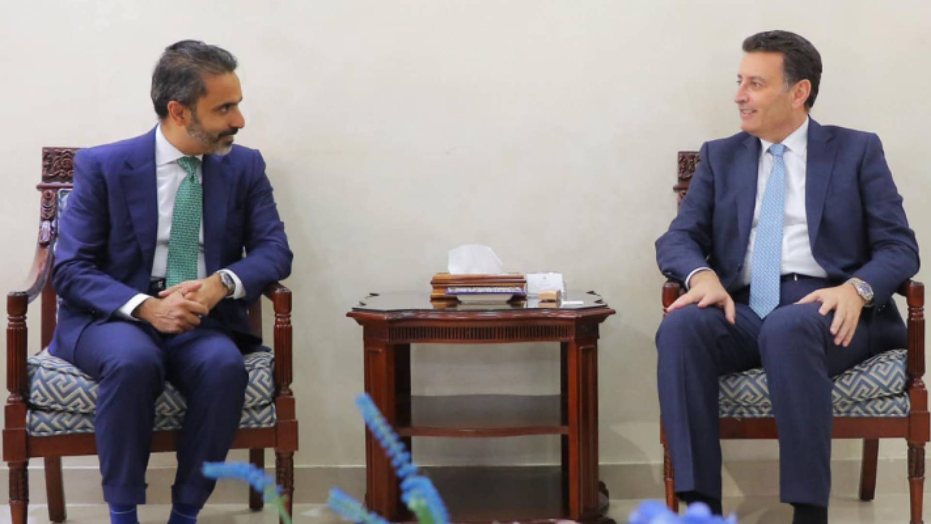 جانب من لقاء الصفدي وروهيت نيبال