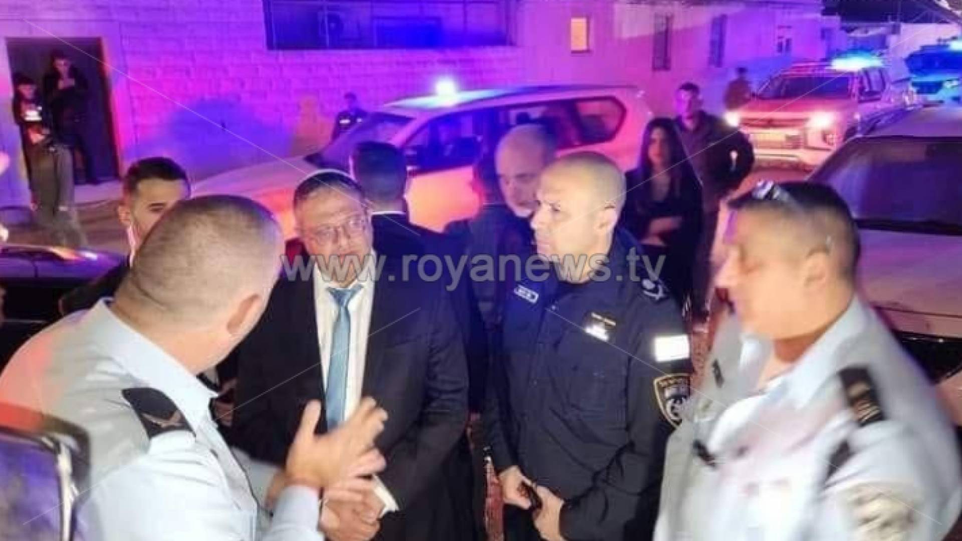إيتمار بن غفير في موقع عملية القدس الفدائية