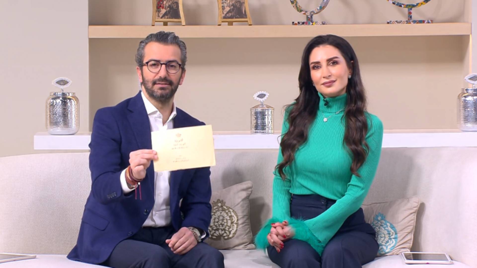 الزميلان فؤاد الكرشة وميس النوباني