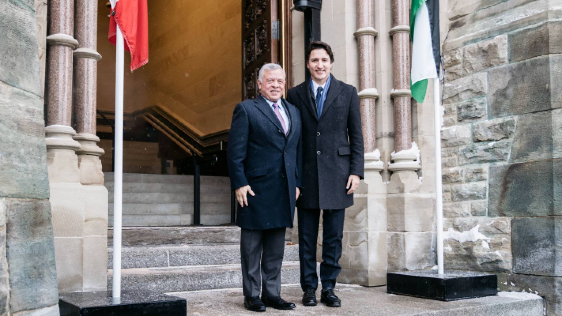 جلالة الملك عبدالله الثاني ورئيس الوزراء الكندي جاستين ترودو