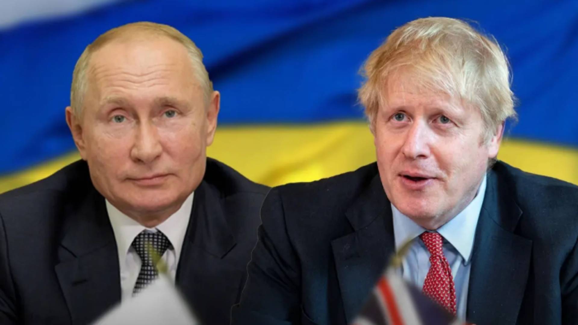 رئيس الوزراء البريطاني السابق بوريس جونسون والرئيس الروسي فلاديمير بوتين