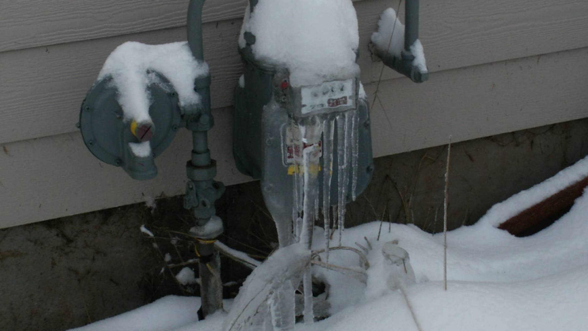 تجمد عداد مياه