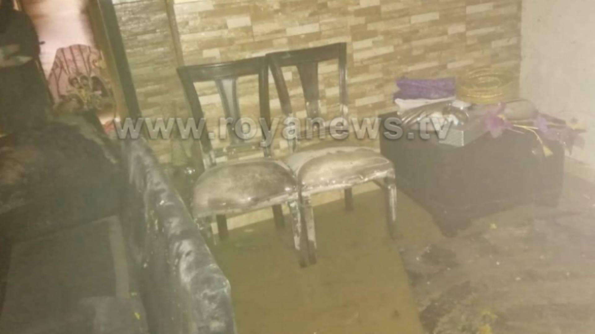 مياه الأمطار تداهم أحد المنازل