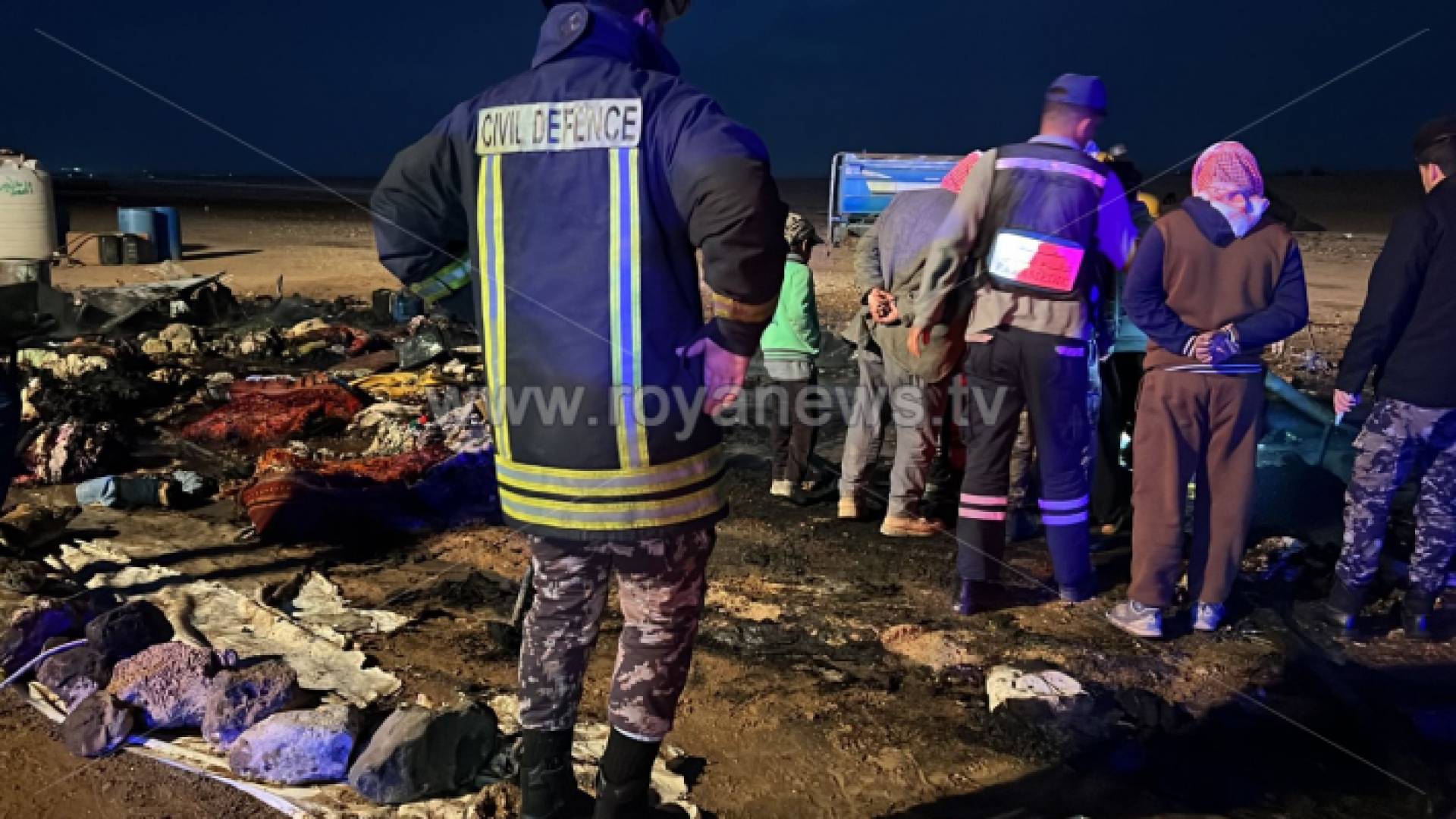 صورة من حرق الخيمة