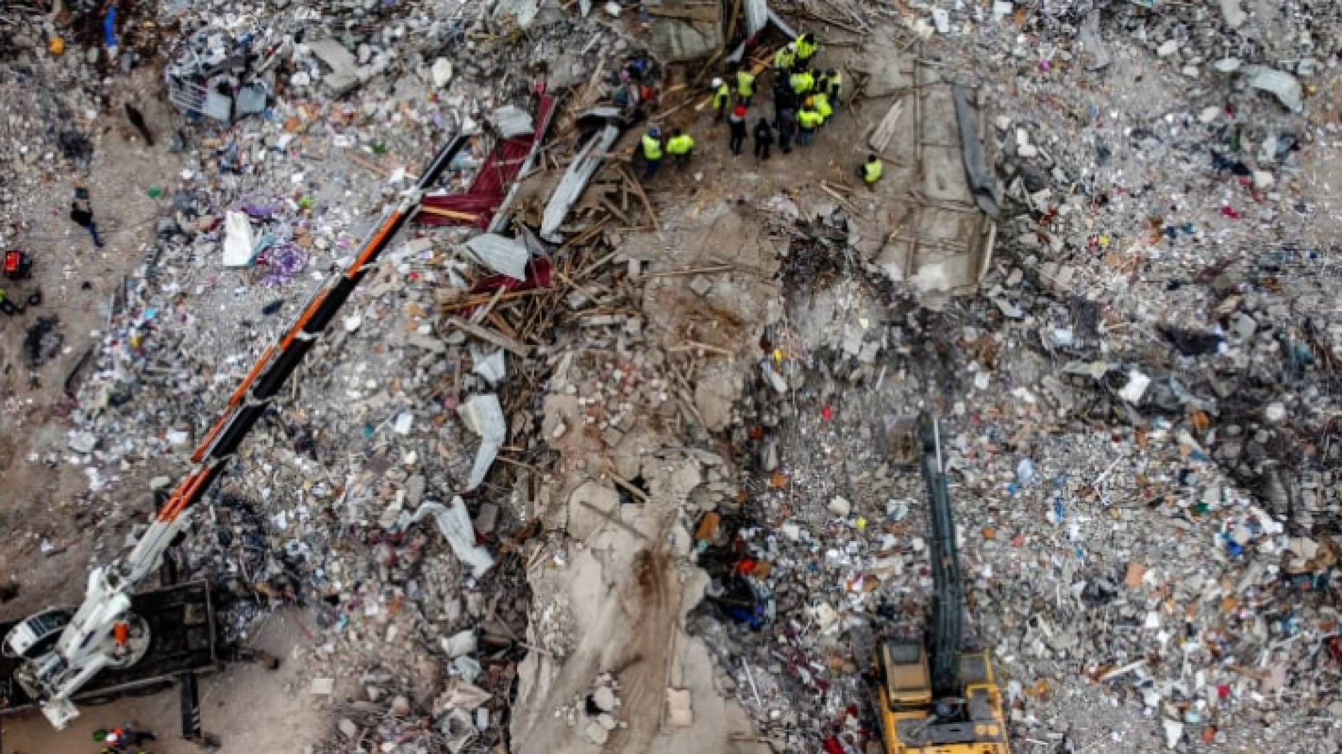 جانب من الدمار الذي خلفه الزلزال في تركيا