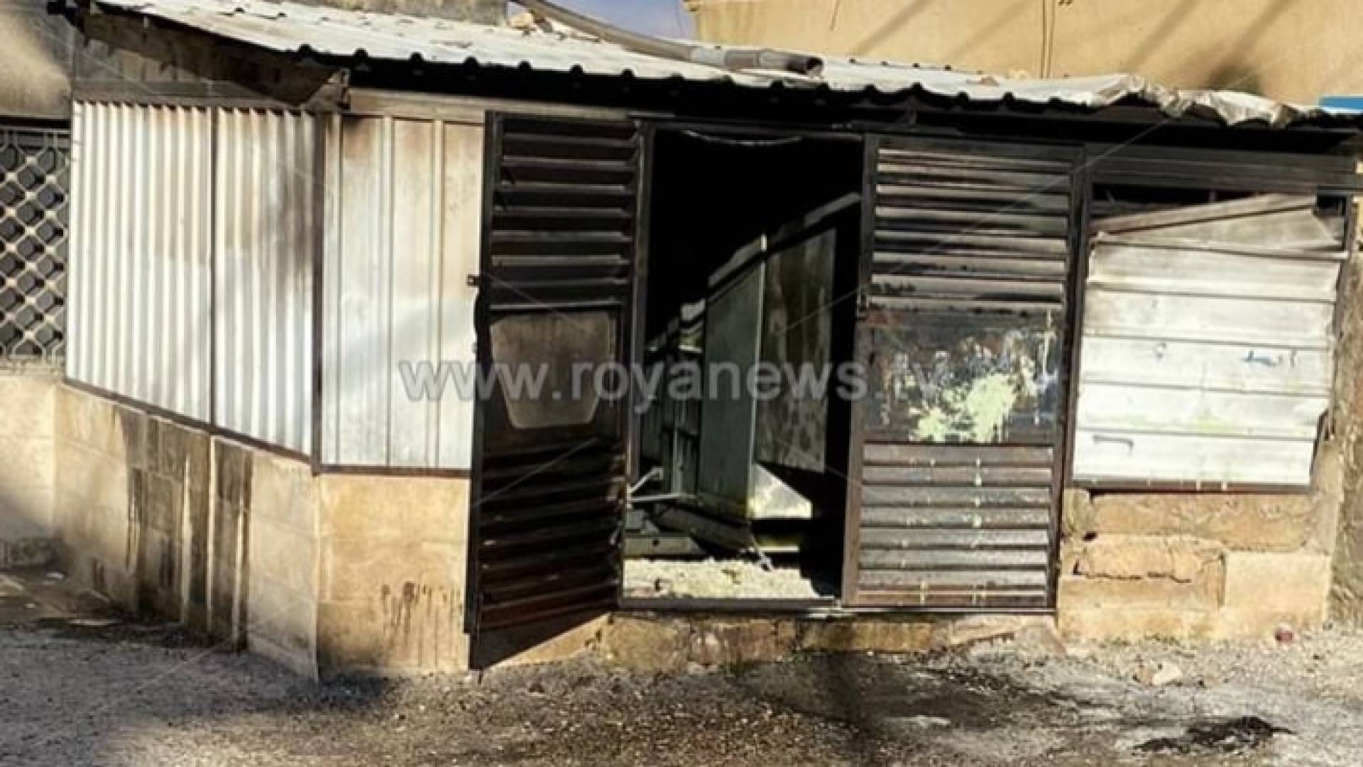 صورة للمحول الكهربائي المحترق