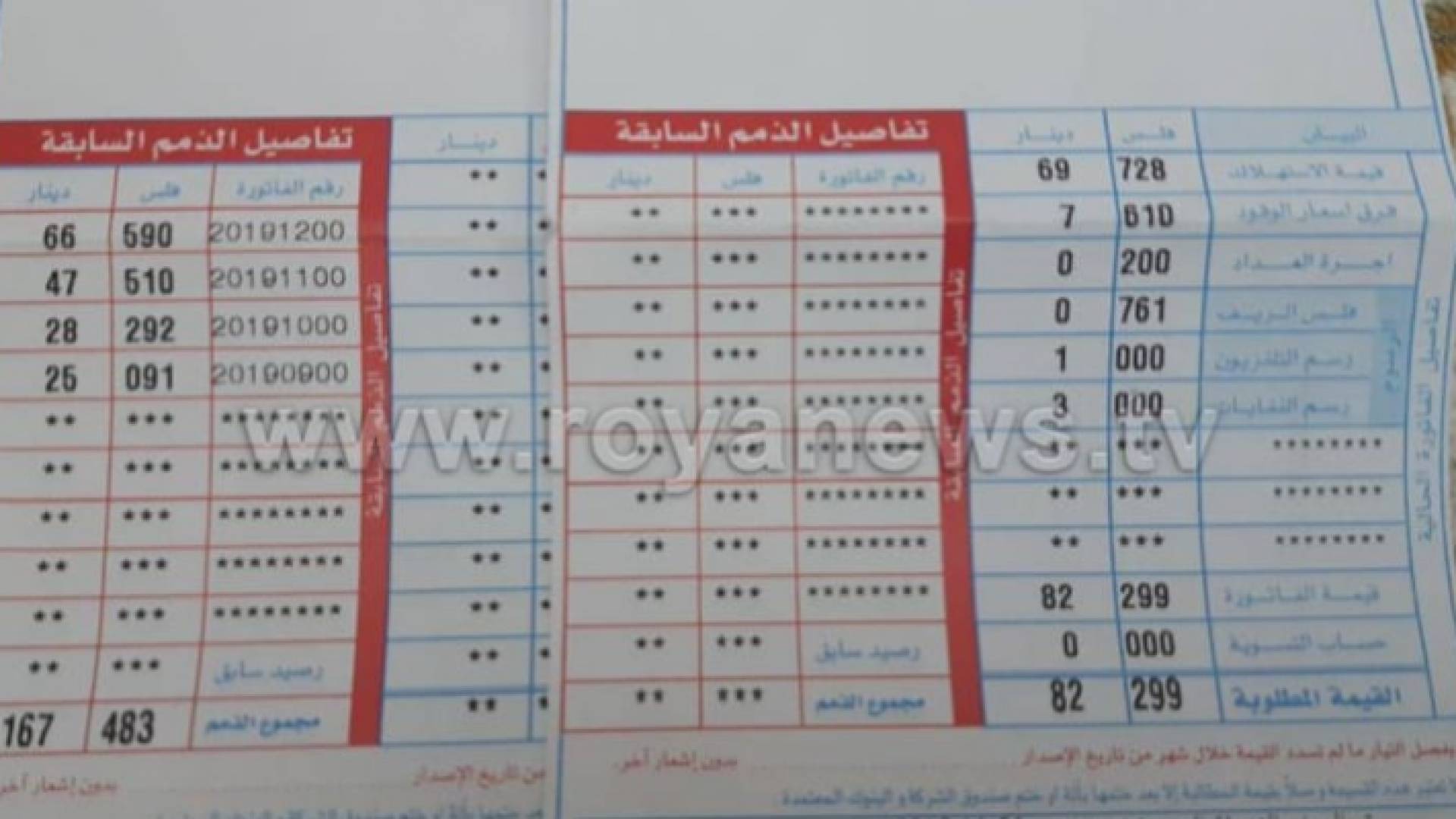 فواتير كهرباء