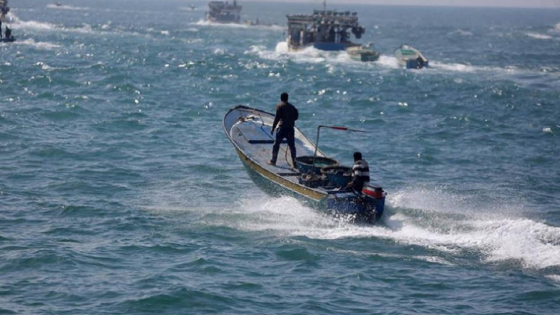 زوارق الصيادين في بحر غزة