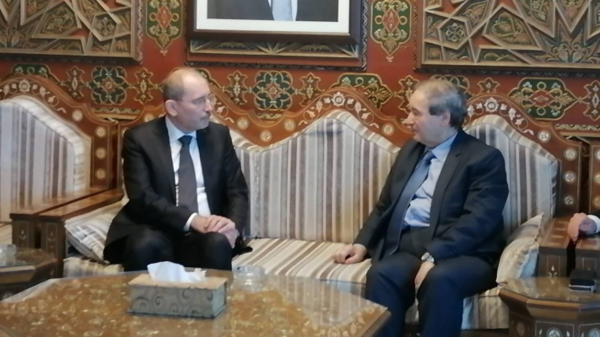 وزيرا الخارجية الأردني والسوري