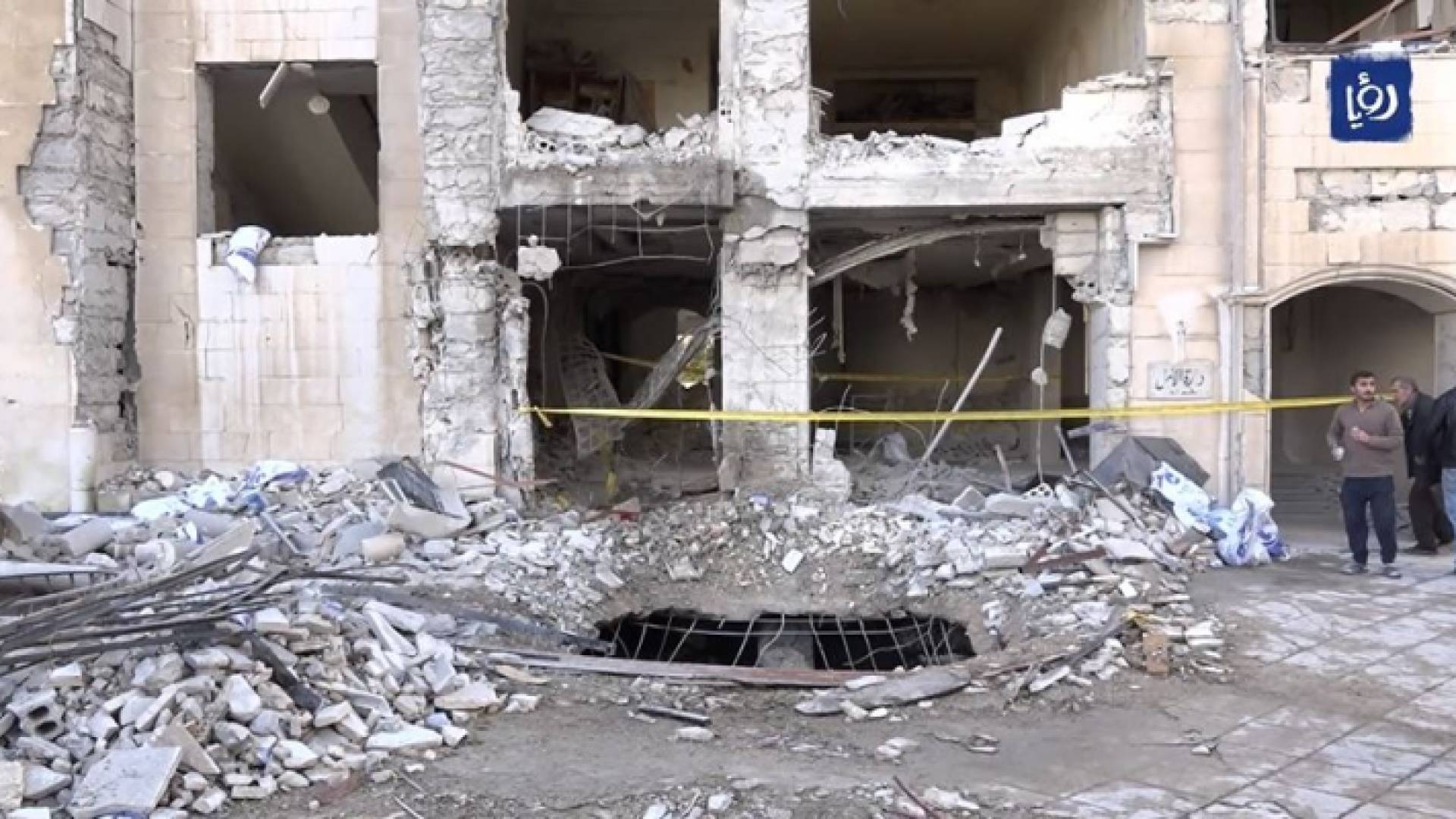 مبنى متأثر من عدوان الاحتلال الإسرائيلي على دمشق