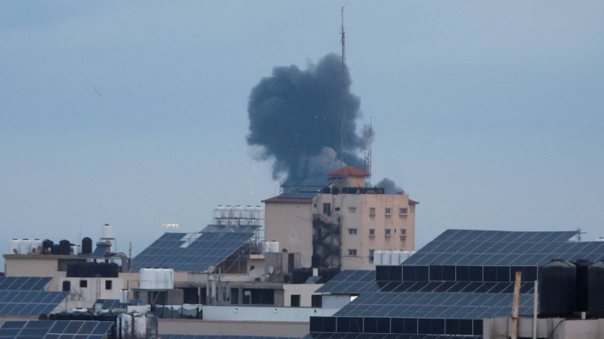 الصورة من قصف الاحتلال على قطاع غزة