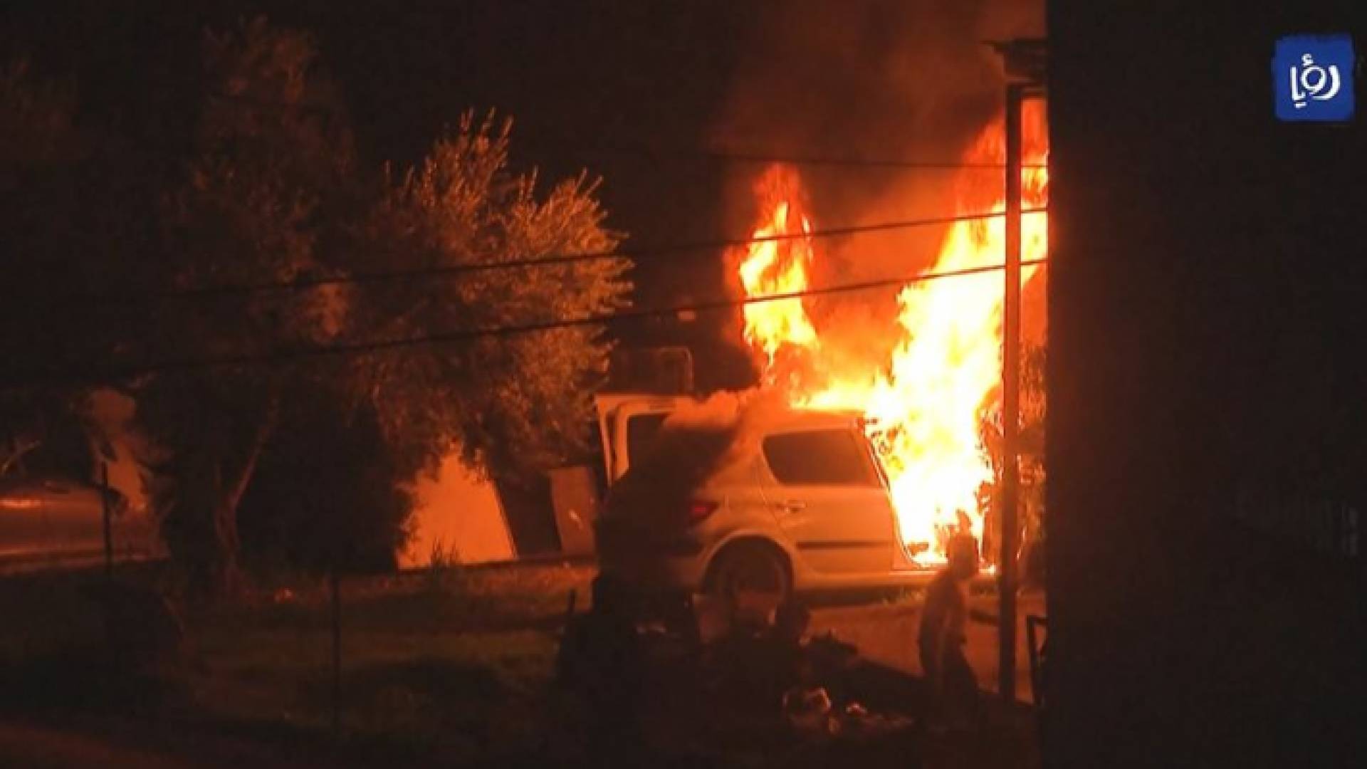 الصورة من حرق مستوطنين للمركبات