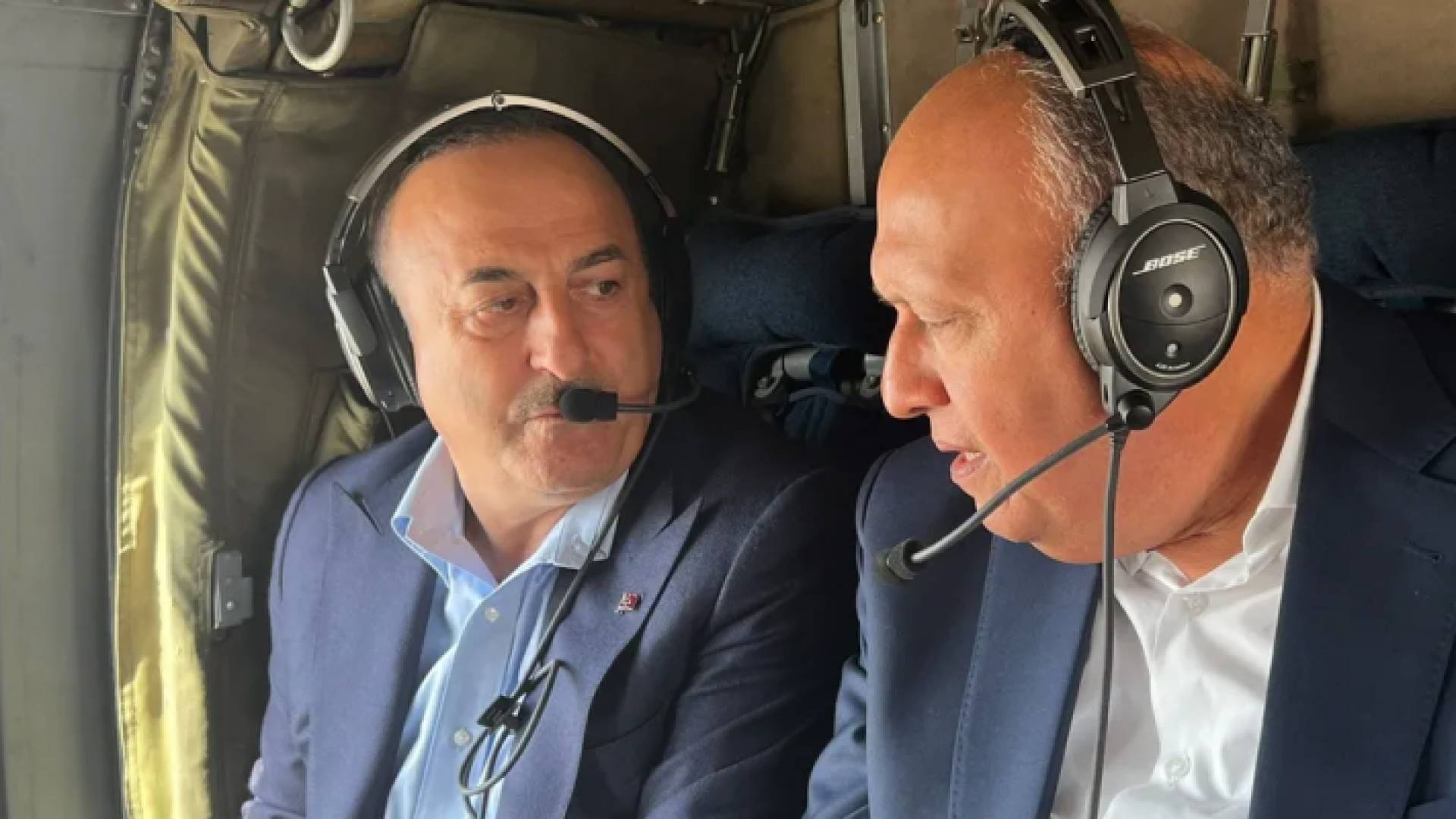 وزيرا الخارجية المصري سامح شكري والتركي مولود تشاووش أوغلو