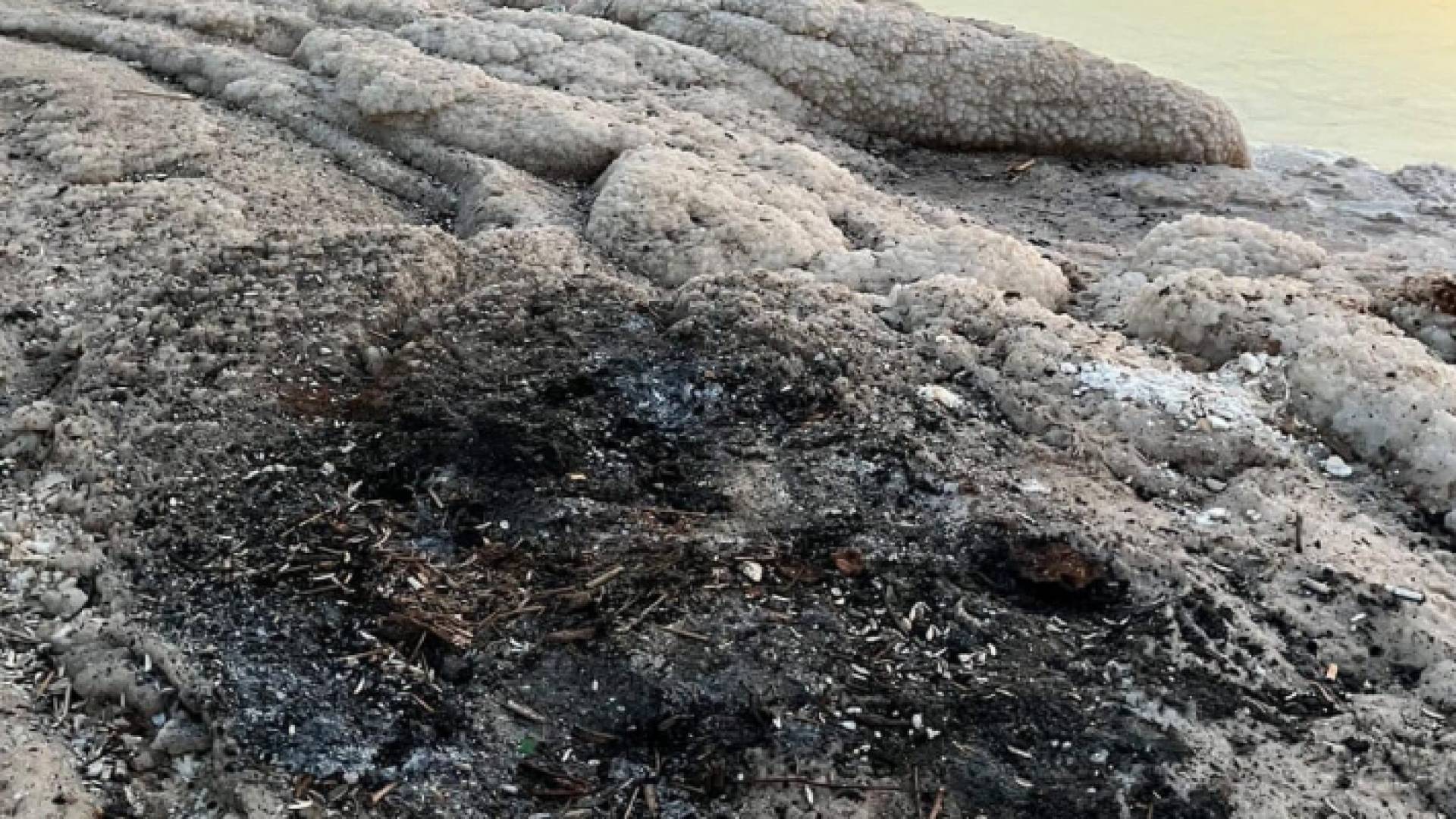 الصورة من الممارسات خاطئة على شاطئ البحر الميت