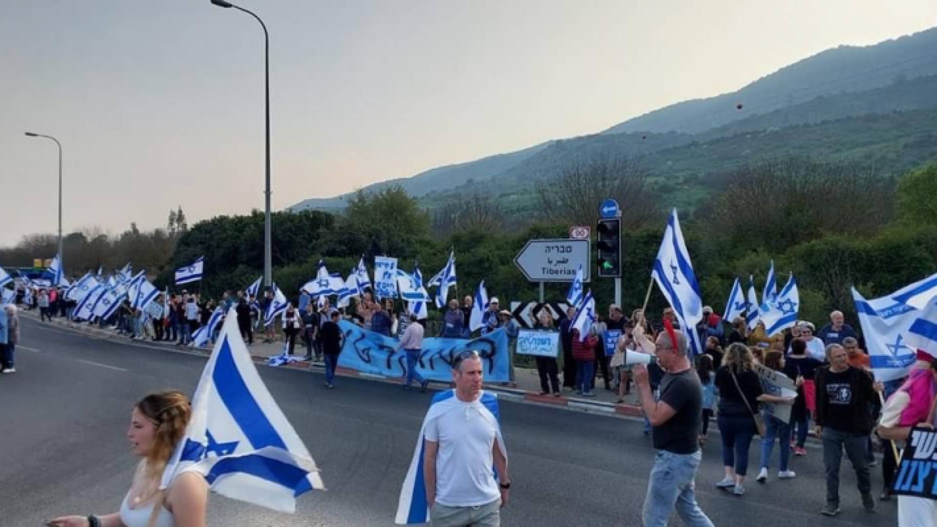 من التظاهرات في تل أبيب ضد حكومة نتنياهو