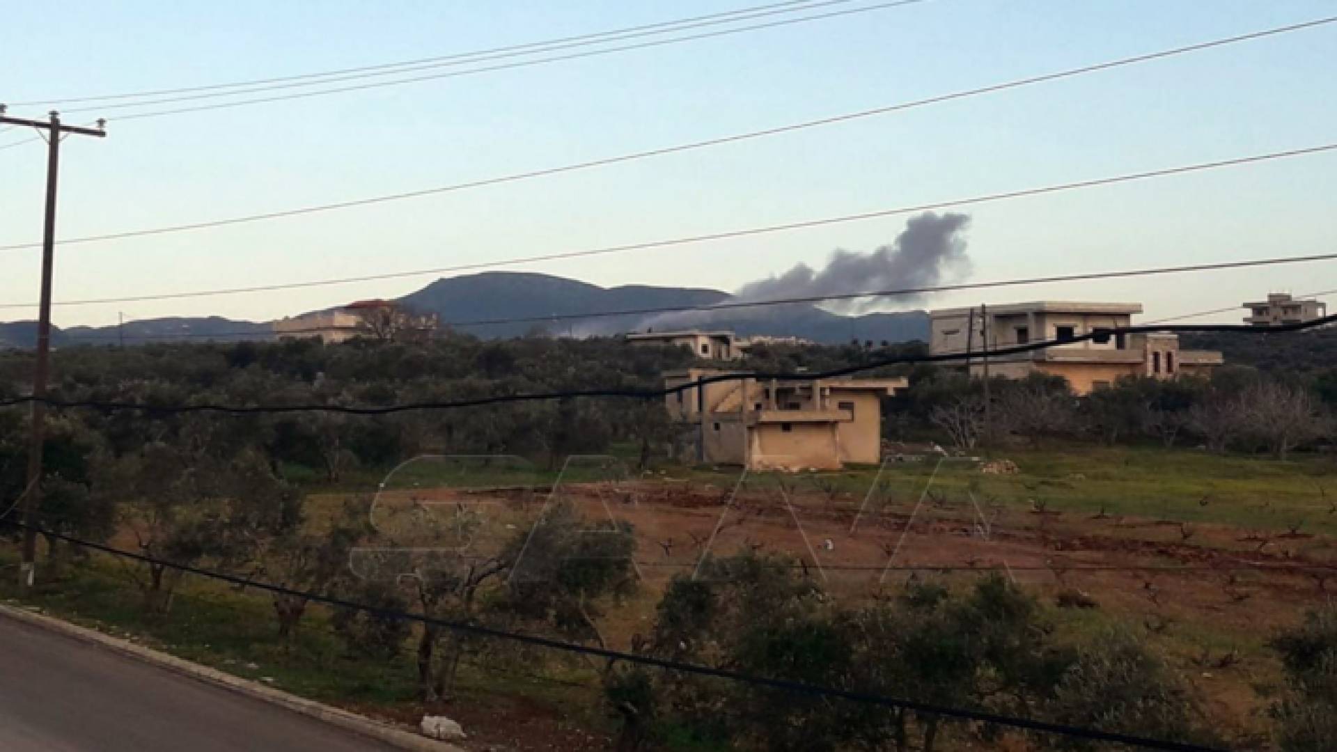 الصورة من استهداف الاحتلال لمواقع في ريف حماة