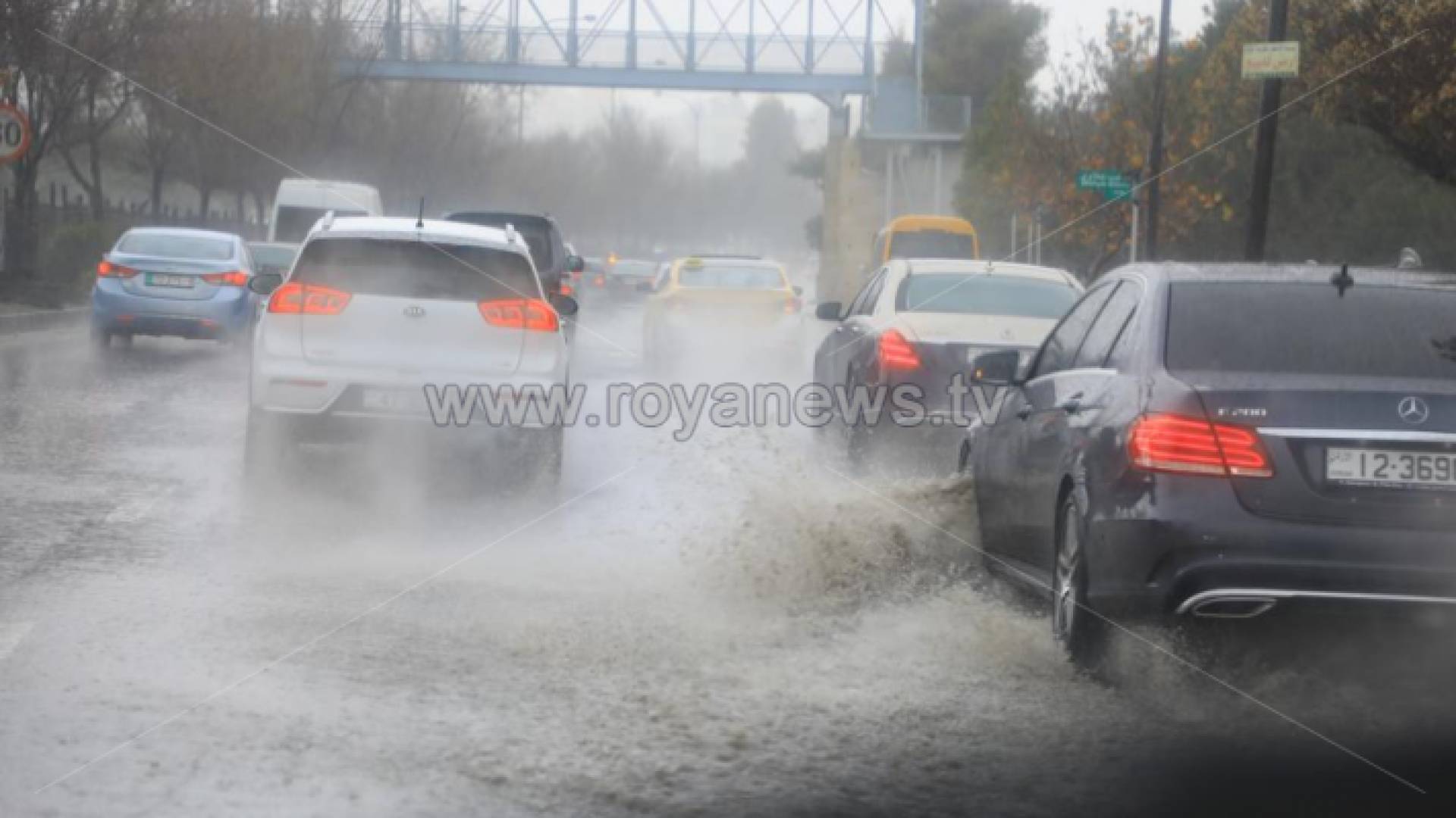 أجواء ماطرة في العاصمة عمان