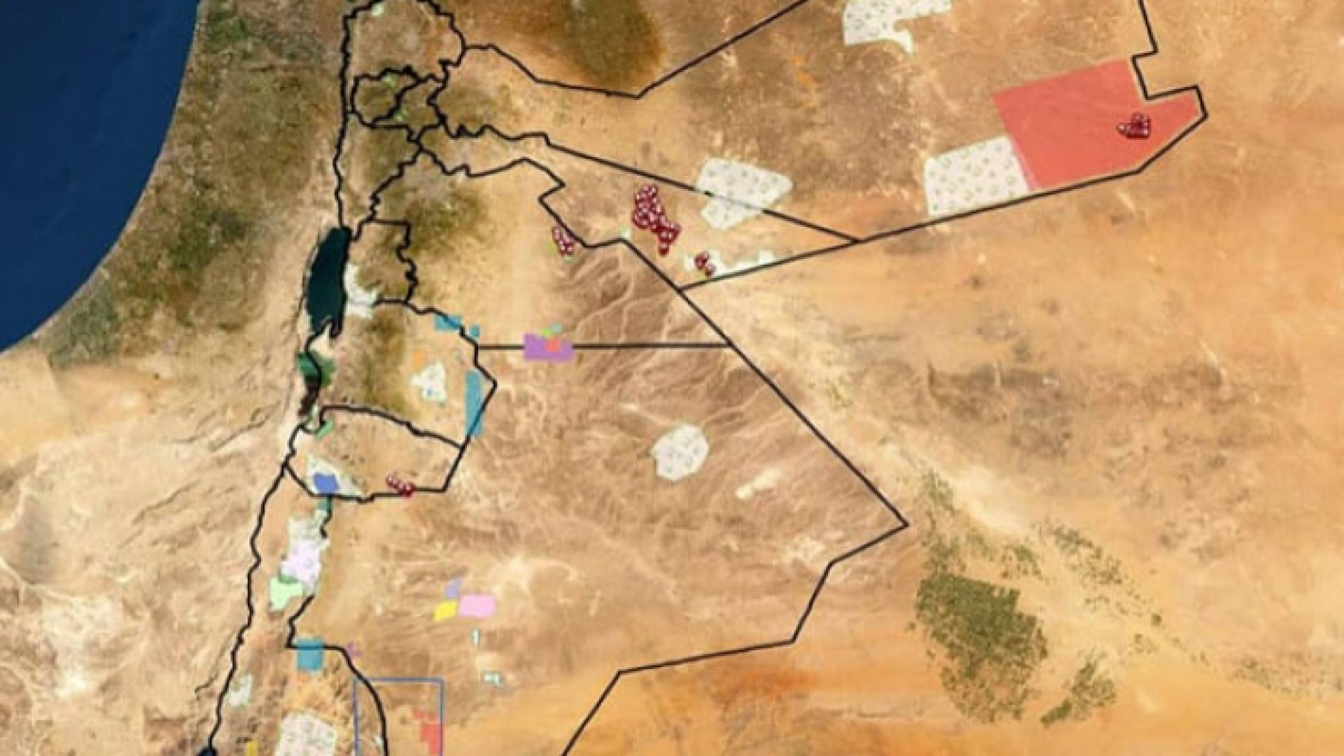 خارطة الأردن