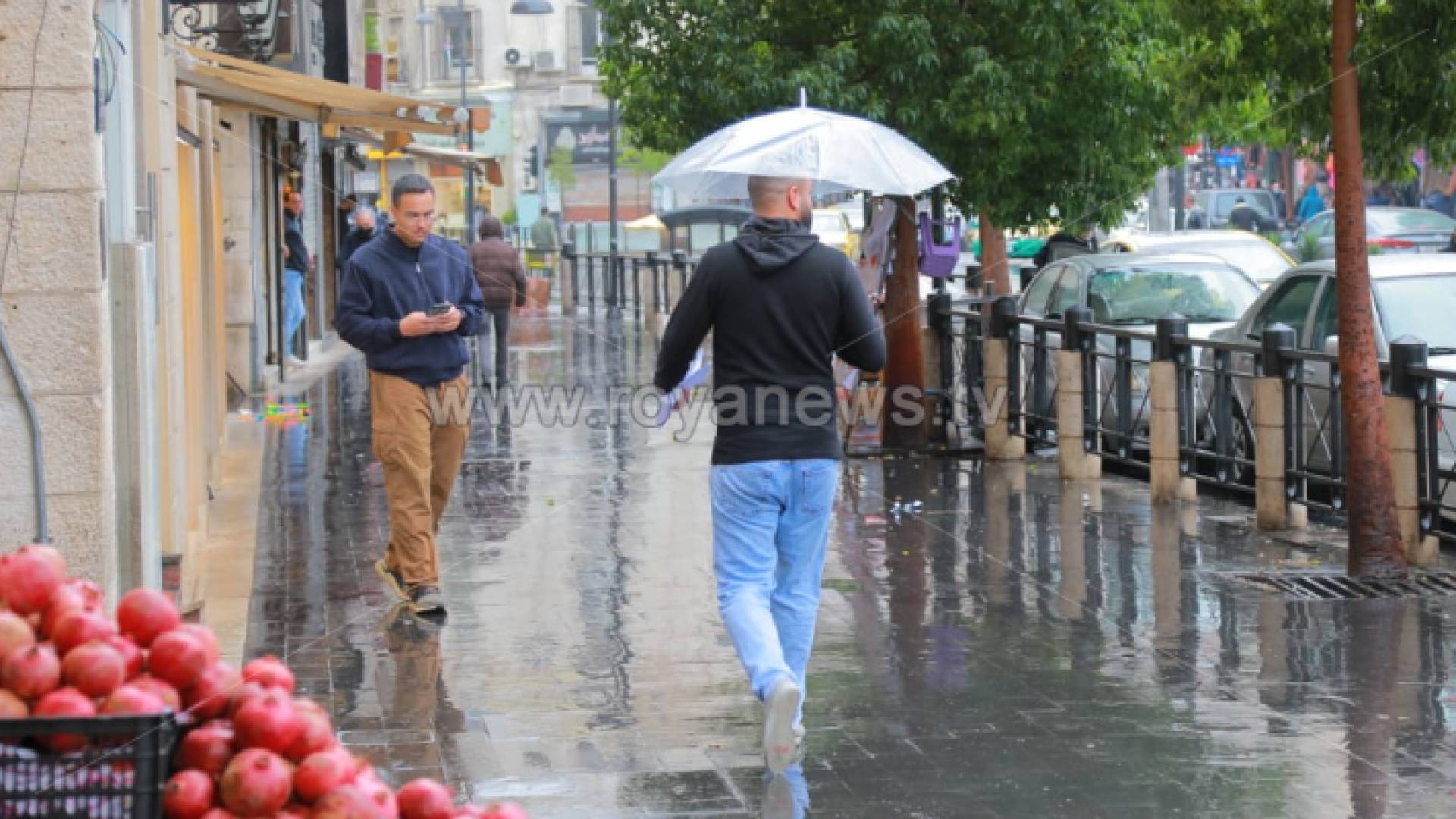 أمطار وسط العاصمة عمان