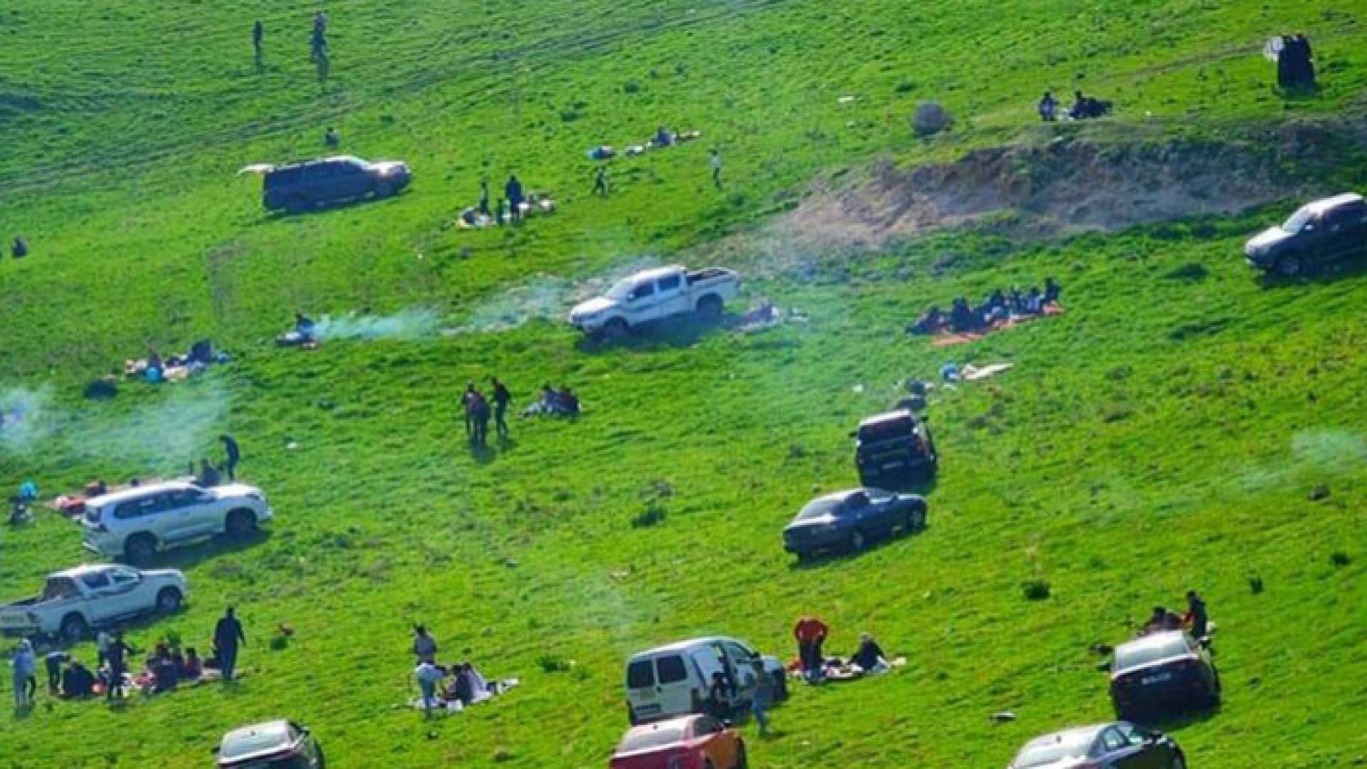 أشخاص يتنزهون