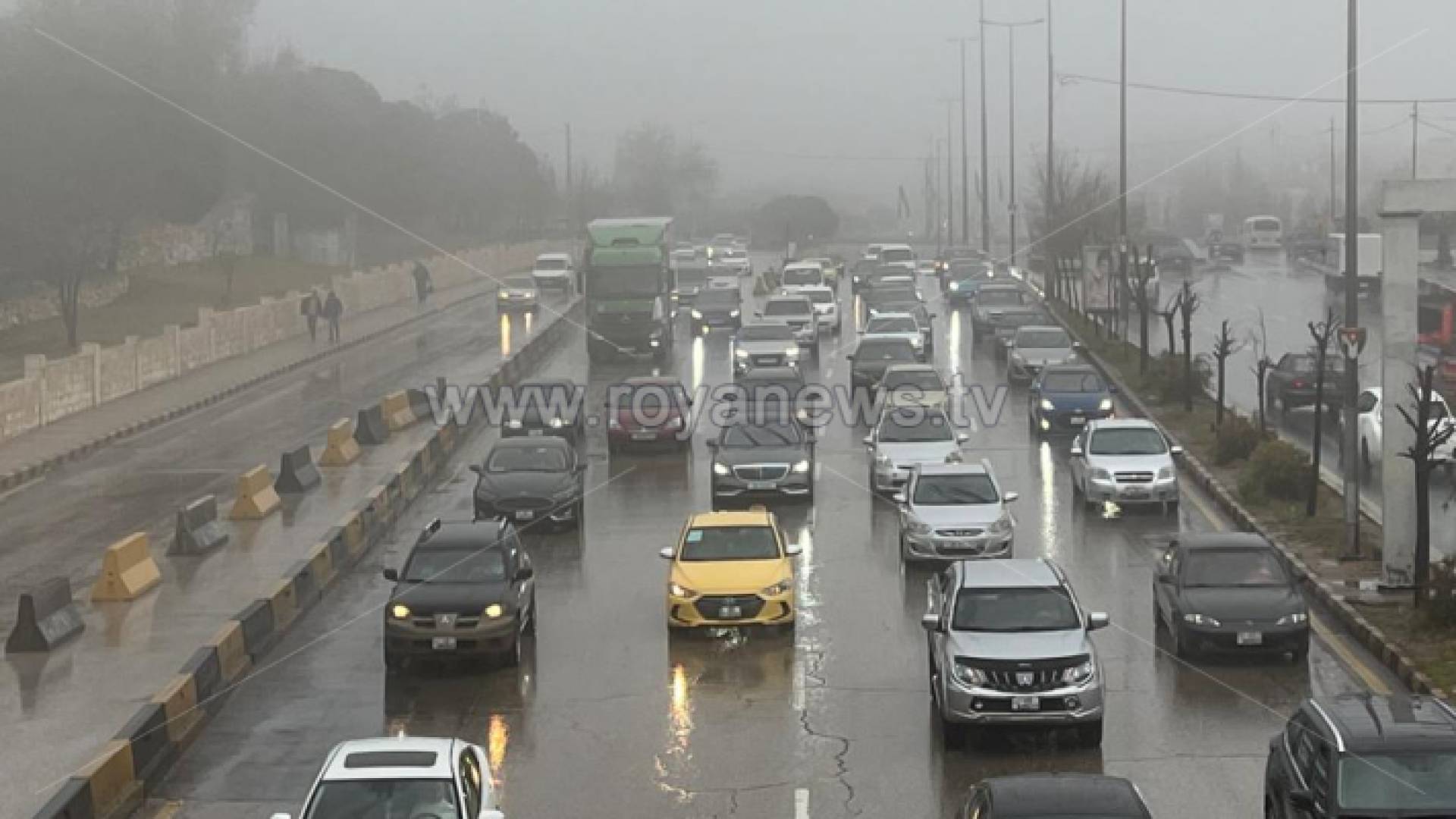 أجواء ماطرة في العاصمة عمان