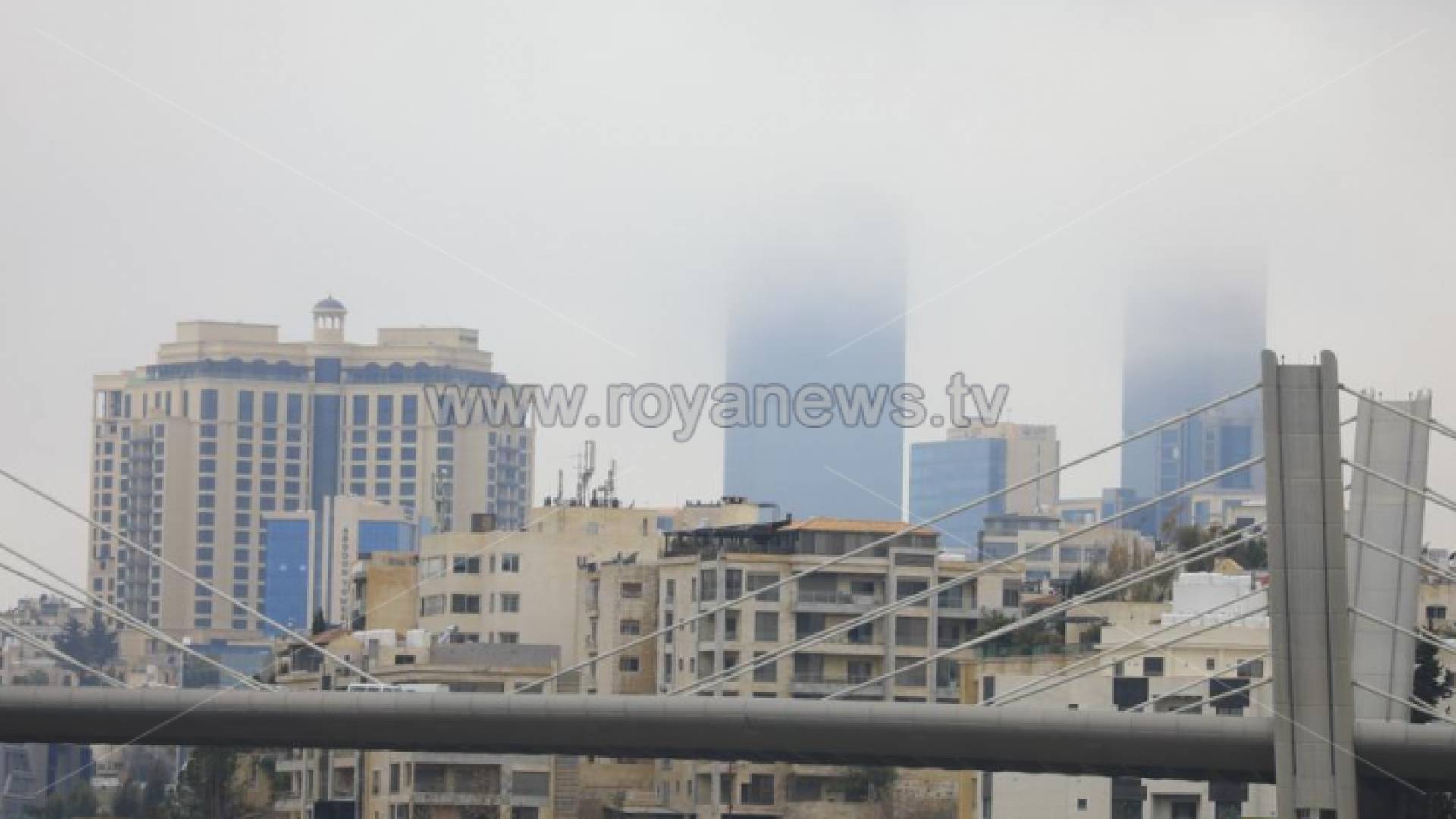 سحب تغطي سماء الأردن في العاصمة عمان