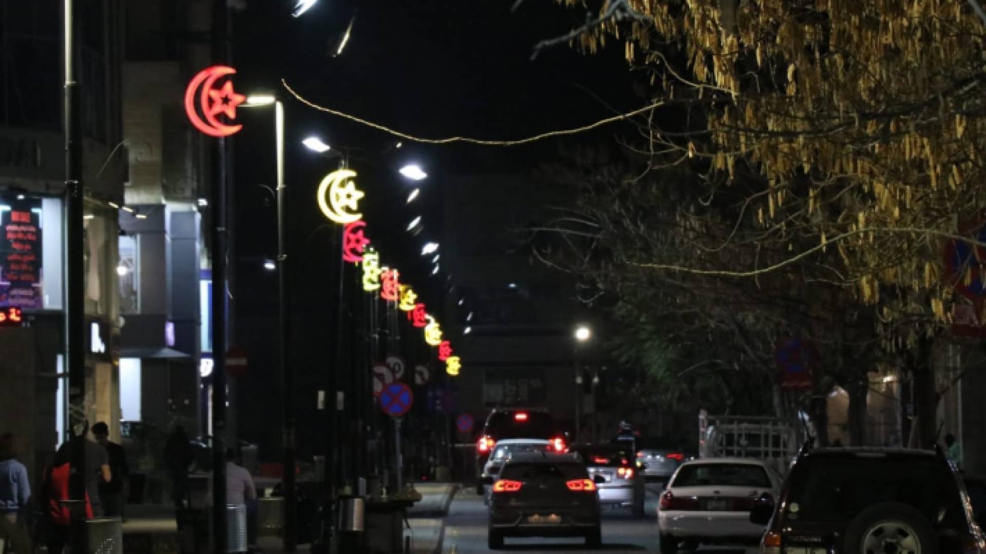 أحد شوارع العاصمة عمان في ليالي رمضان