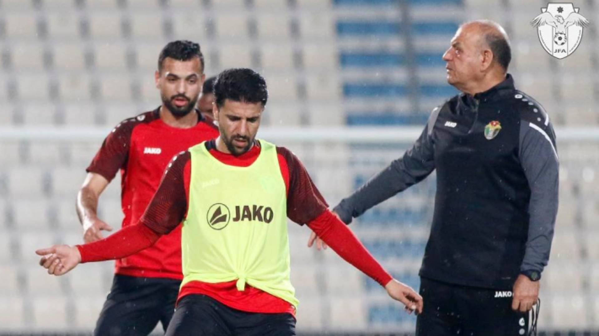 المنتخب الوطني لكرة القدم أثناء التدريب