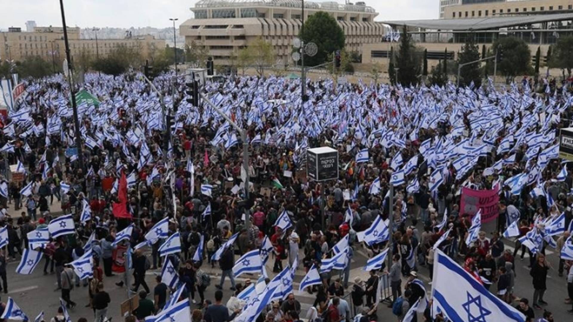 صورة أرشيفية لتظاهرة لمستوطنين في الضفة الغربية