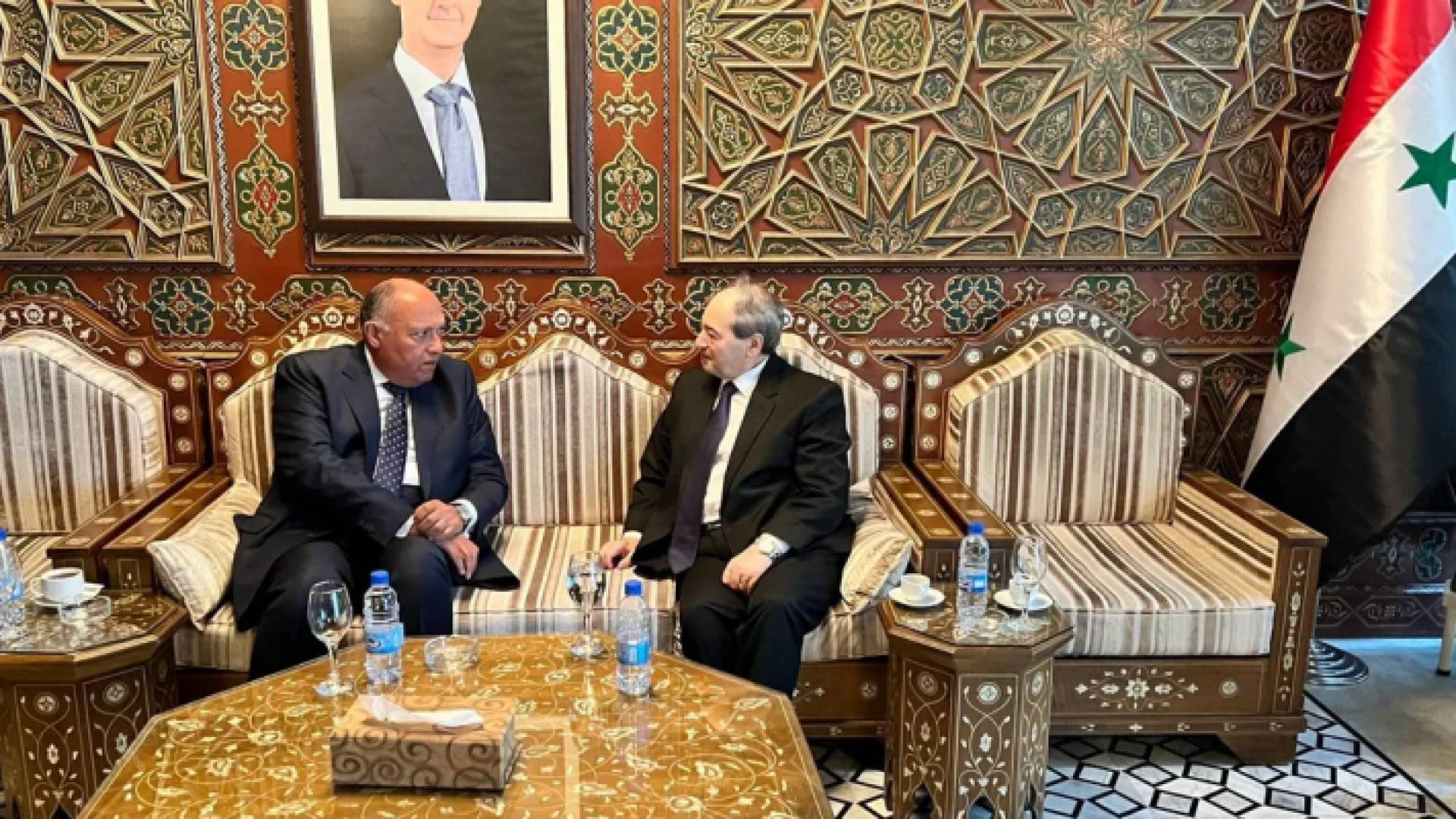 وزير الخارجة السوري ونظيره المصري