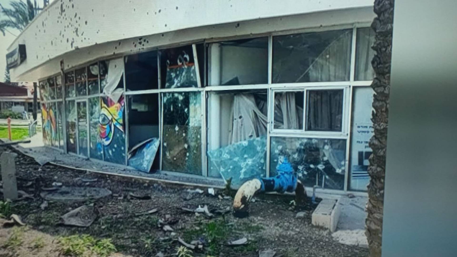 آثار إطلاق الصواريخ على شمال فلسطين المحتلة