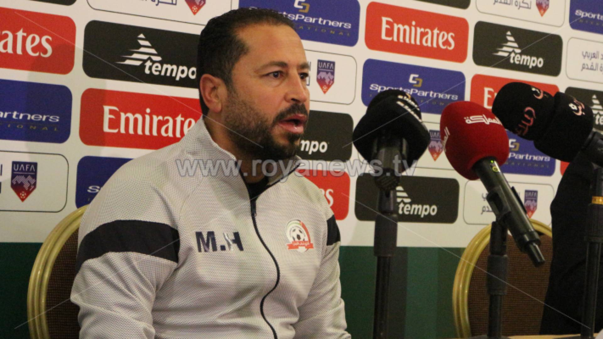 محمود الحديد من المؤتمر الصحفي