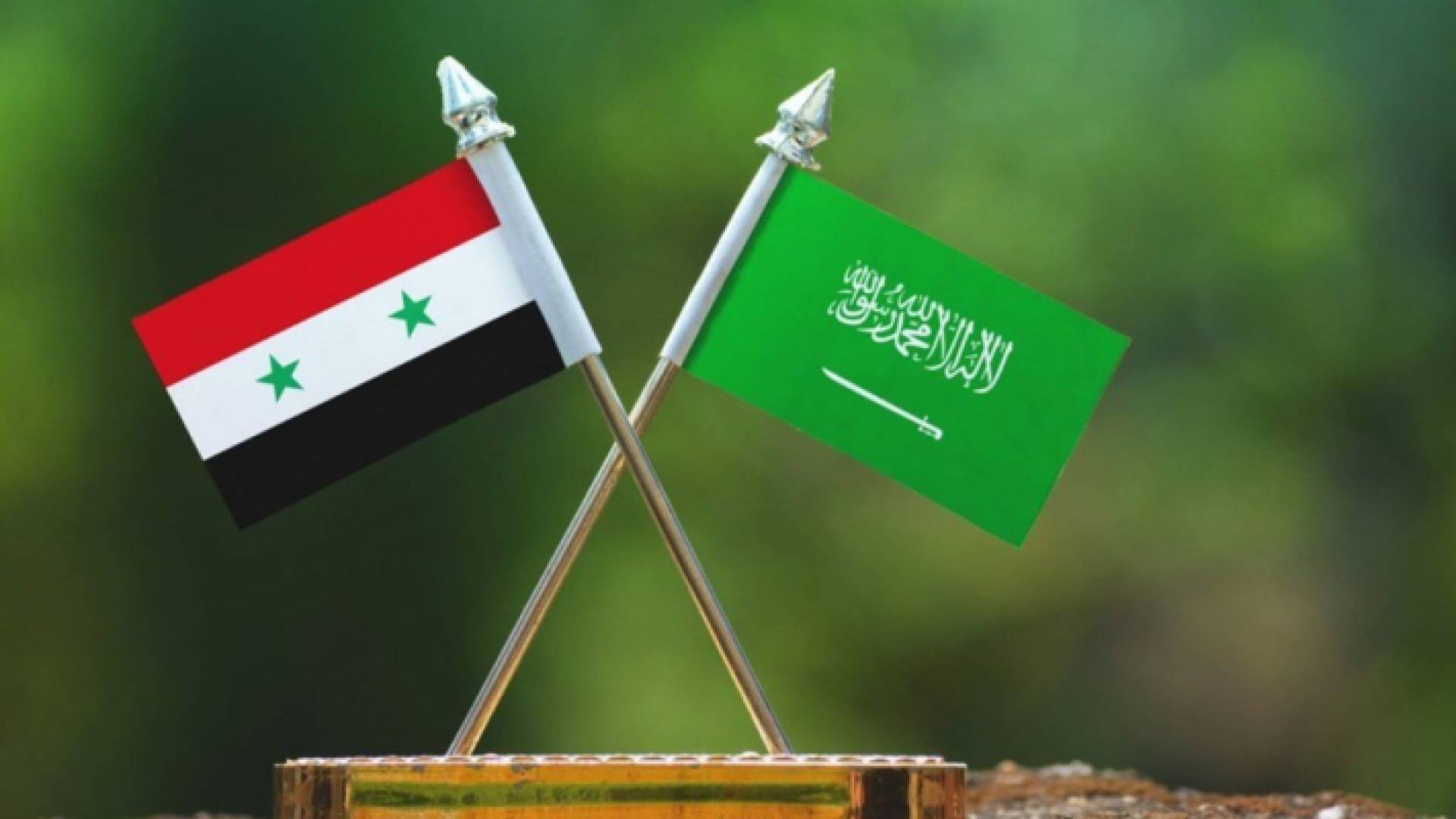 العلم السعودي والسوري