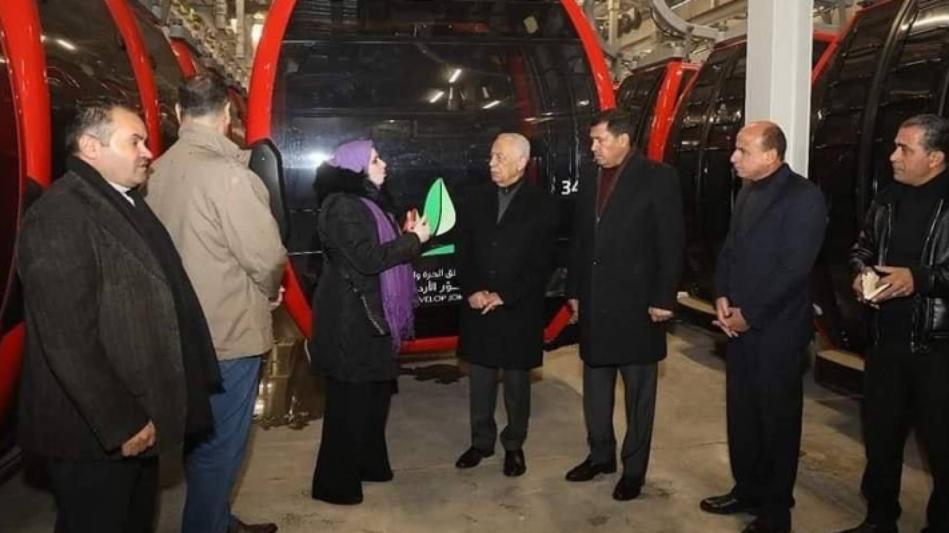 أثناء تفقد رئيس الديوان الملكي لتلفريك عجلون