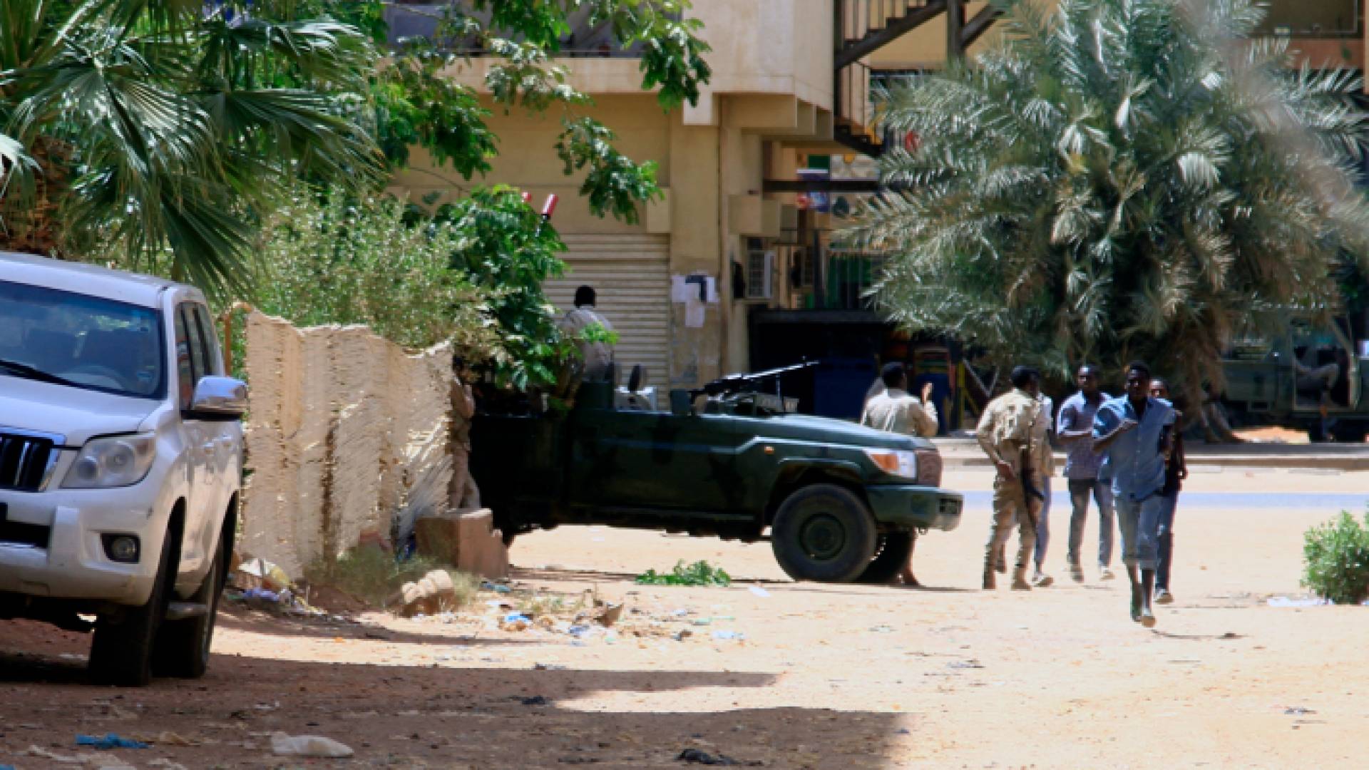 الصورة من الاشتباكات في السودان