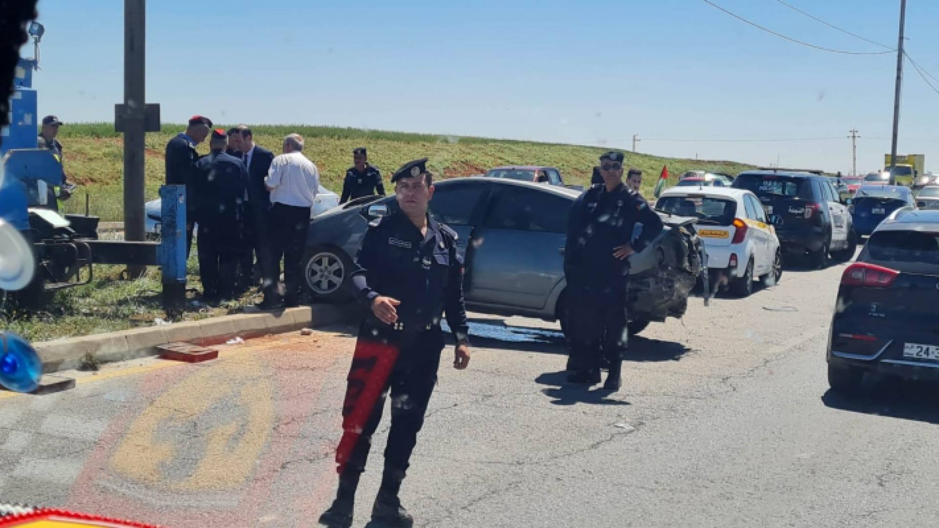 موقع حادث التصادم