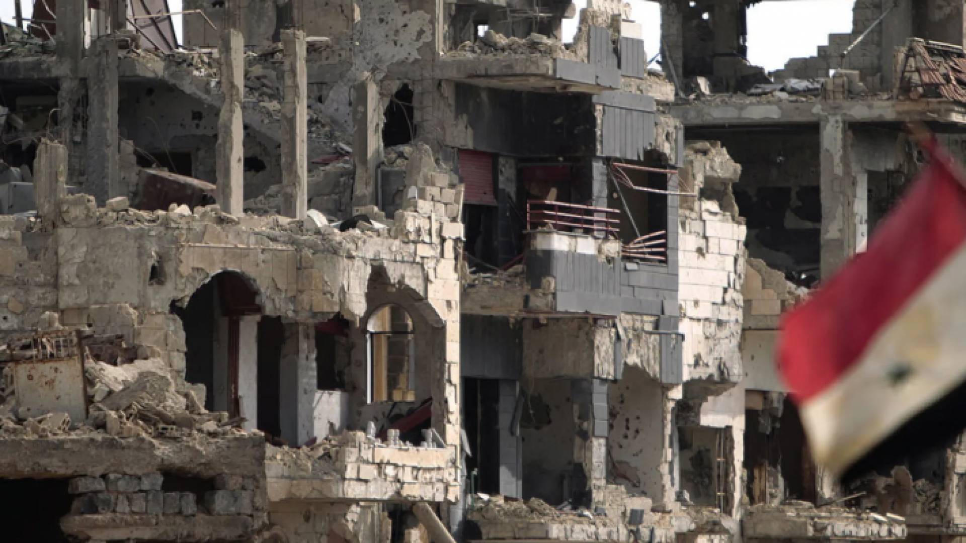 آثار الاشتباكات والتدمير خلال الأزمة السورية