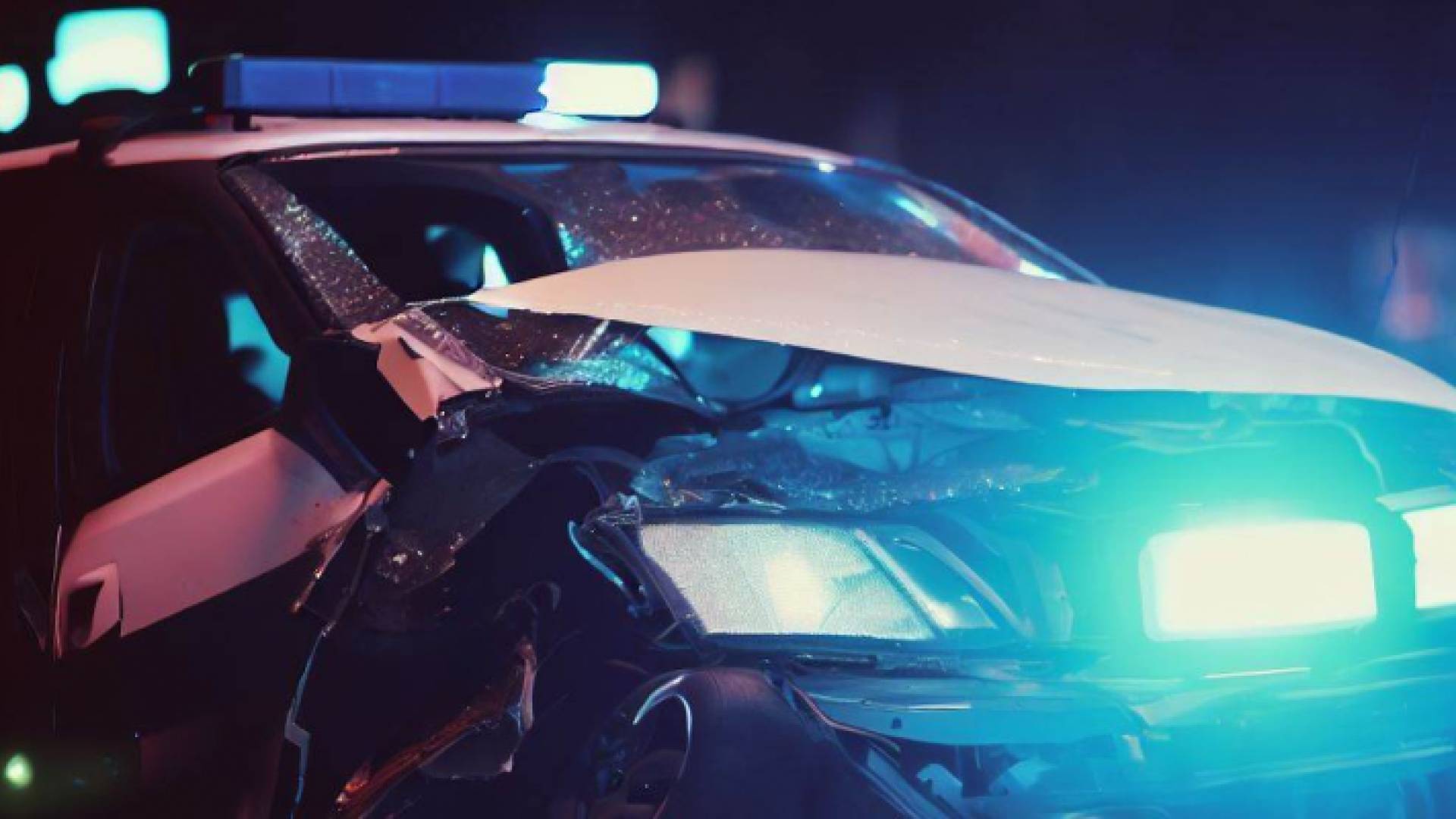 حادث سيارة شرطة بتقنية الذكاء الاصطناعي